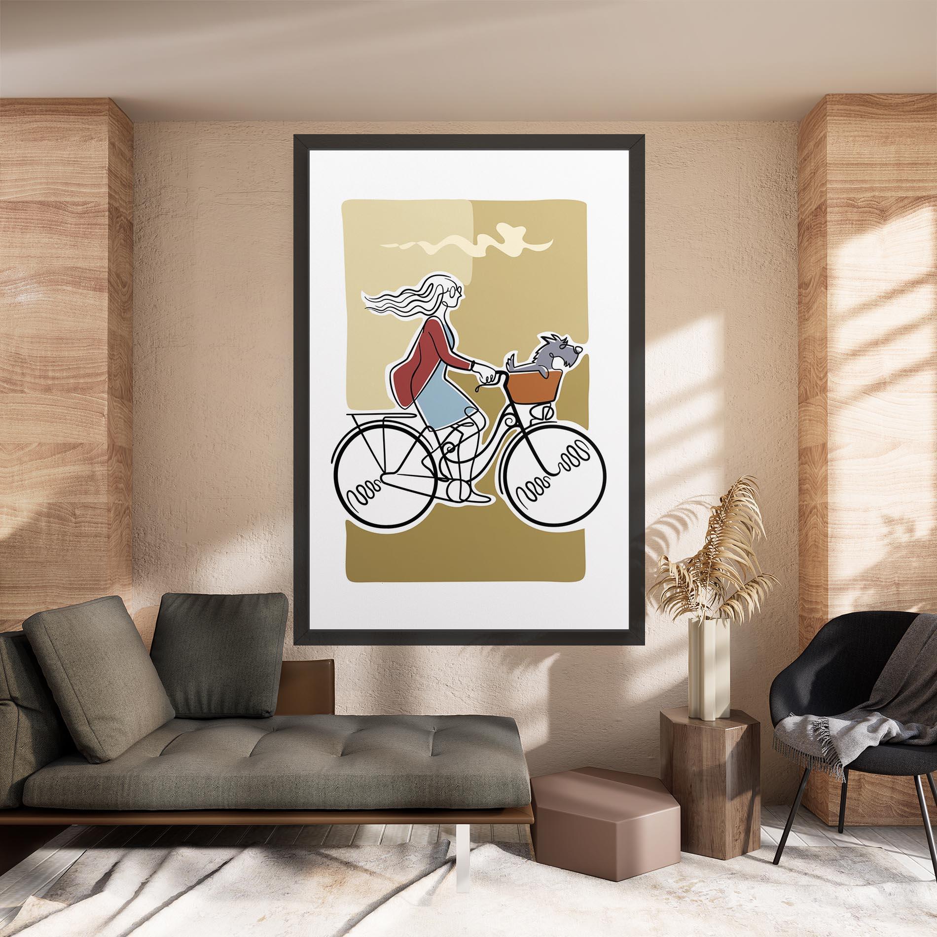 Vászonkép Dog On Bike mockup 8