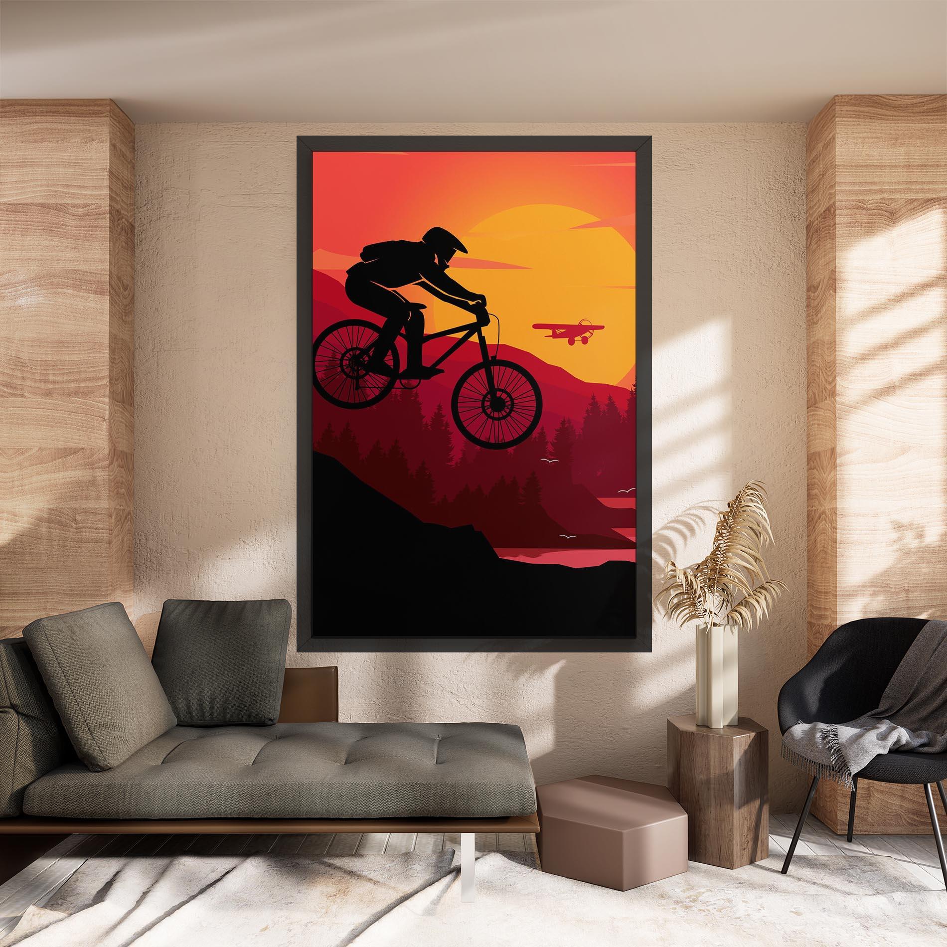 Vászonkép Mountain Bike Sunset mockup 8