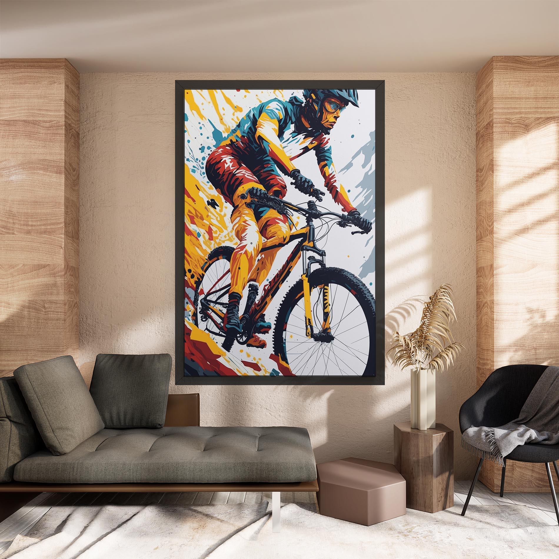 Vászonkép Yellow Bike Art mockup 8