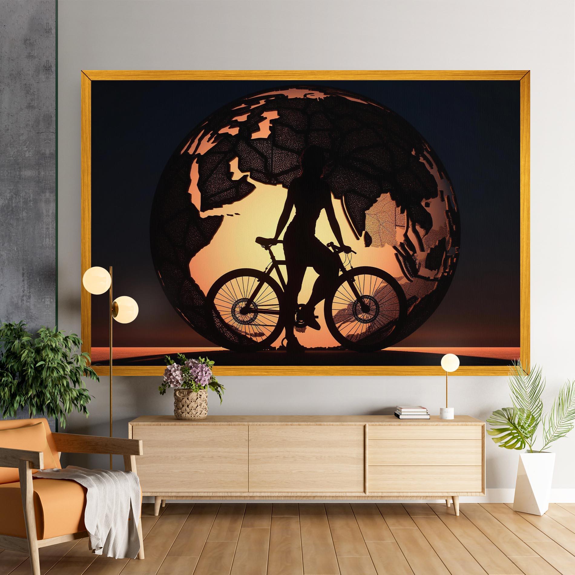 Vászonkép Globe Riding World mockup 9