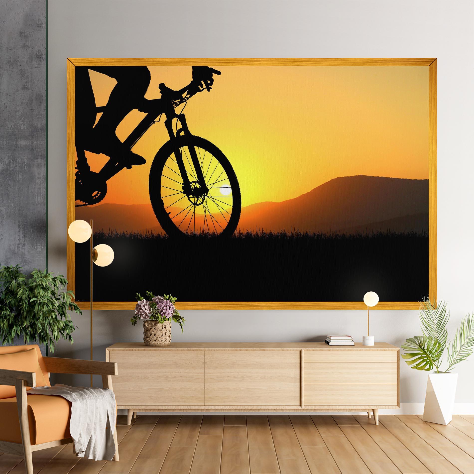 Vászonkép Mtb Silhouette View mockup 9