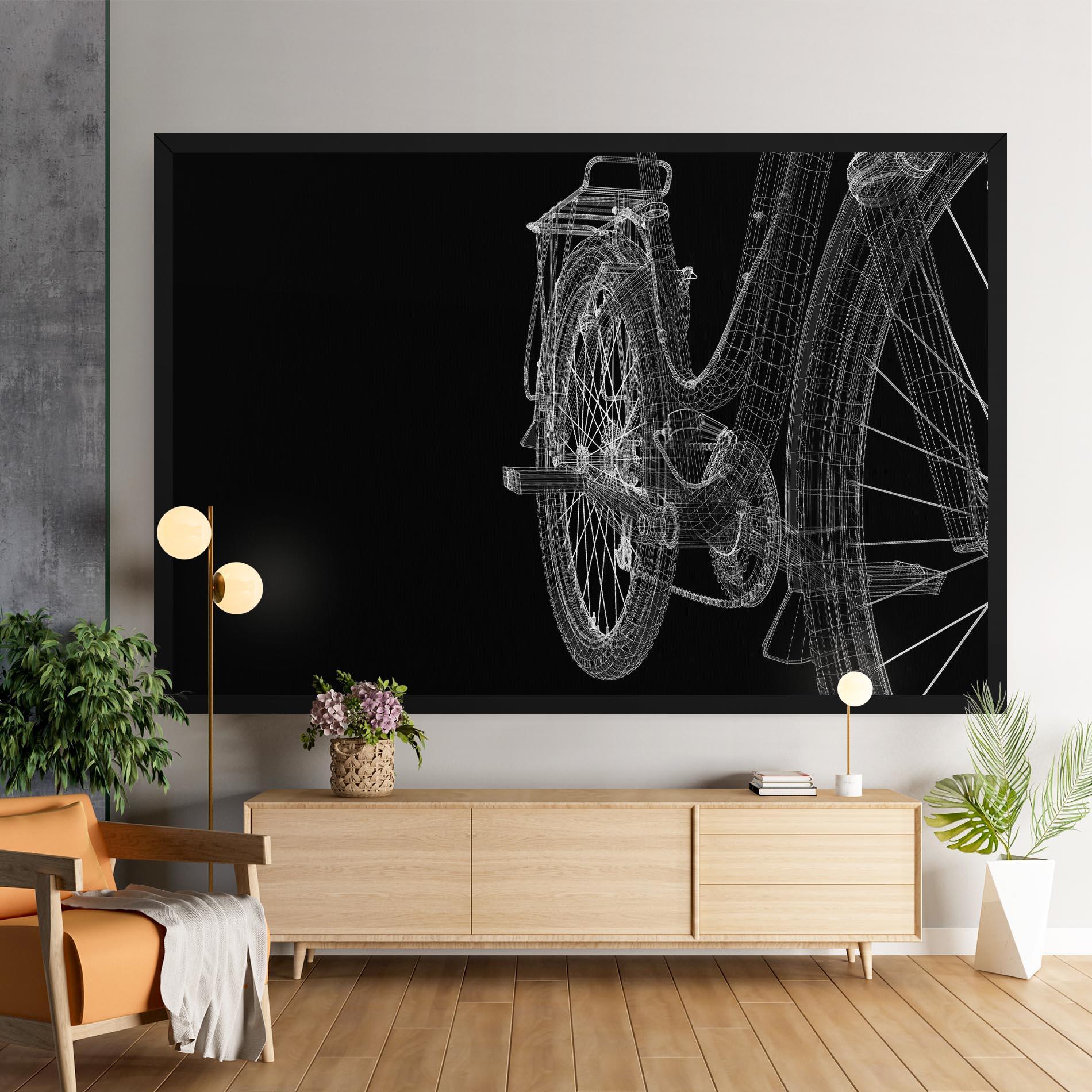 Vászonkép Bike Wire Model 3d mockup 9