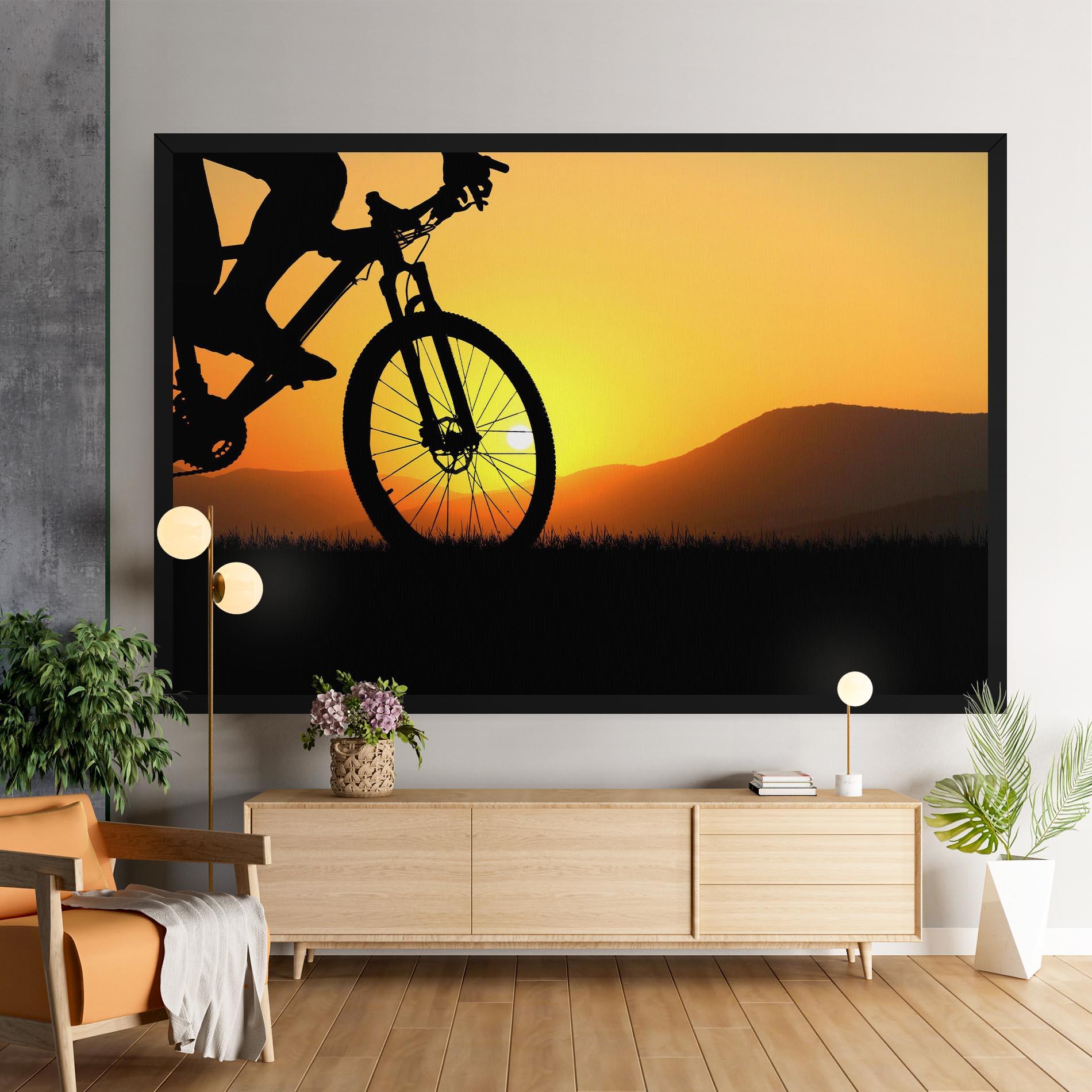 Vászonkép Mtb Silhouette View mockup 9