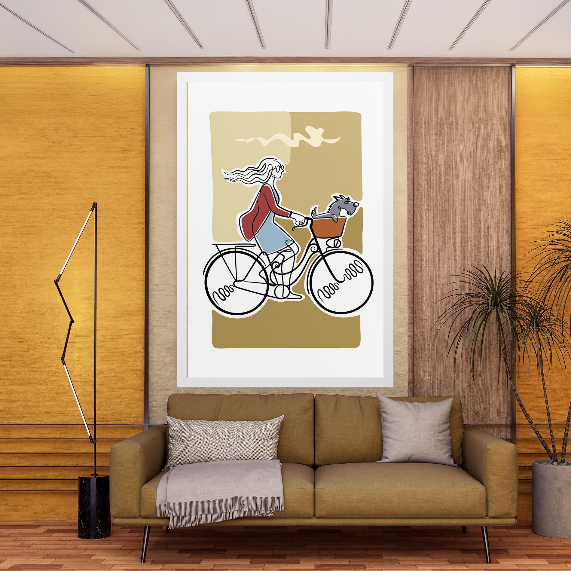 Vászonkép Dog On Bike mockup 9