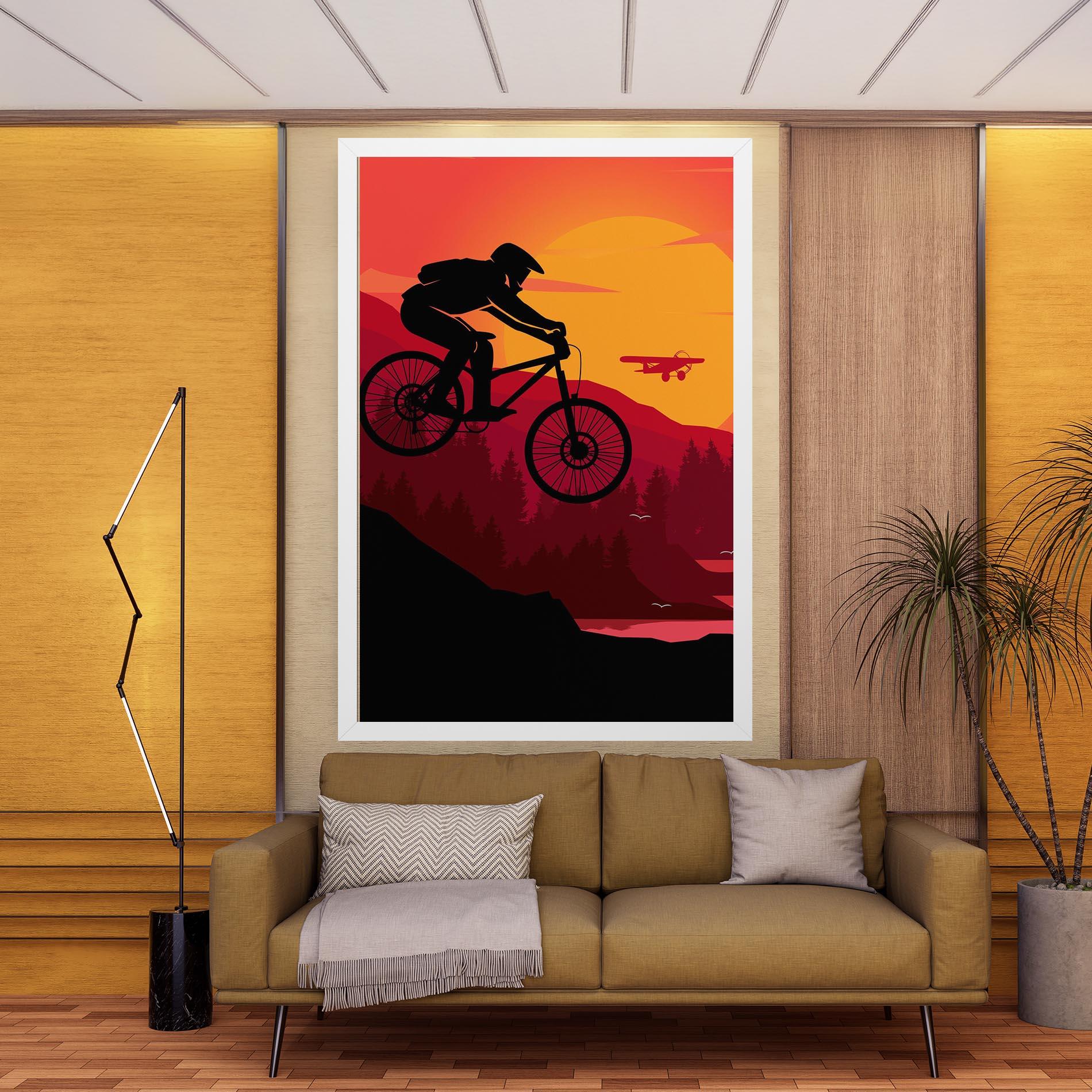 Vászonkép Mountain Bike Sunset mockup 9