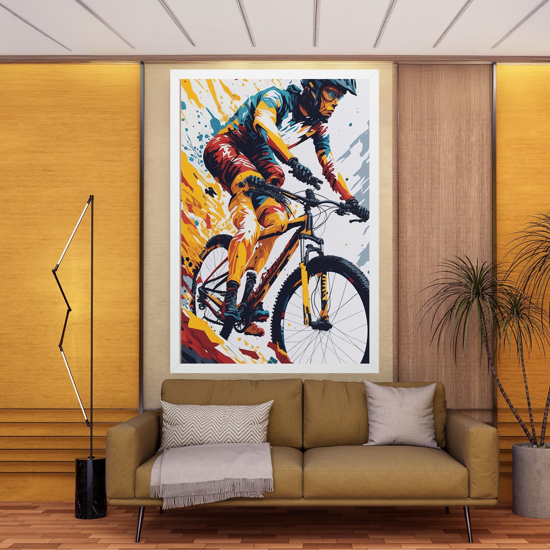 Yellow Bike Art mockup 9