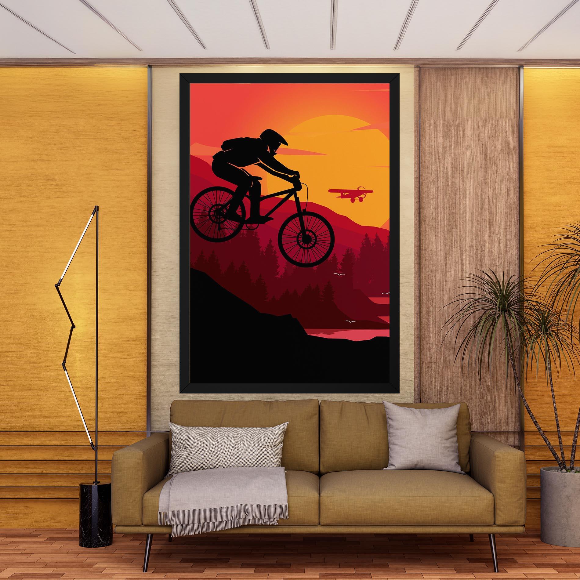 Vászonkép Mountain Bike Sunset mockup 9