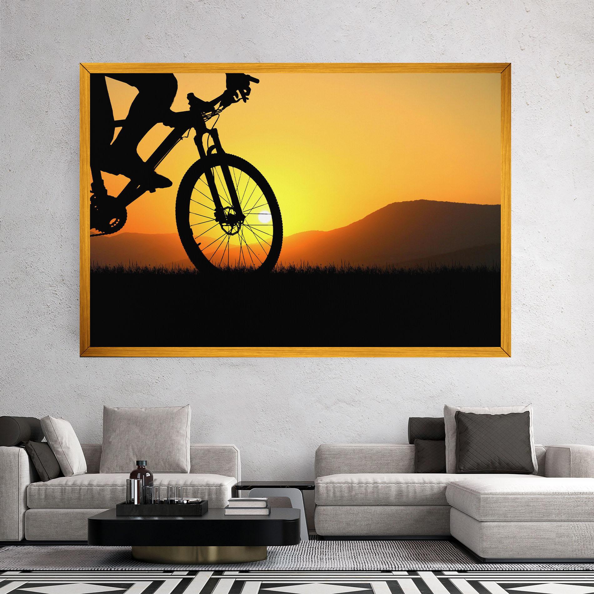 Vászonkép Mtb Silhouette View mockup 2