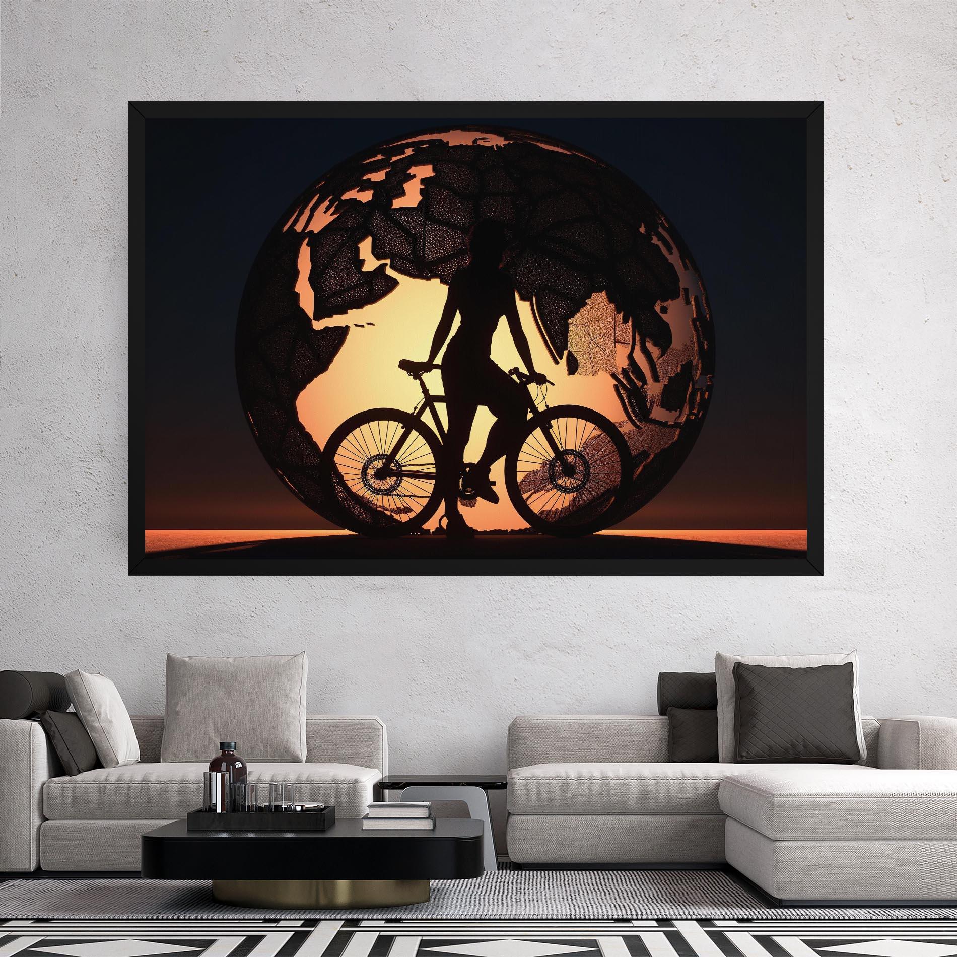 Vászonkép Globe Riding World mockup 2