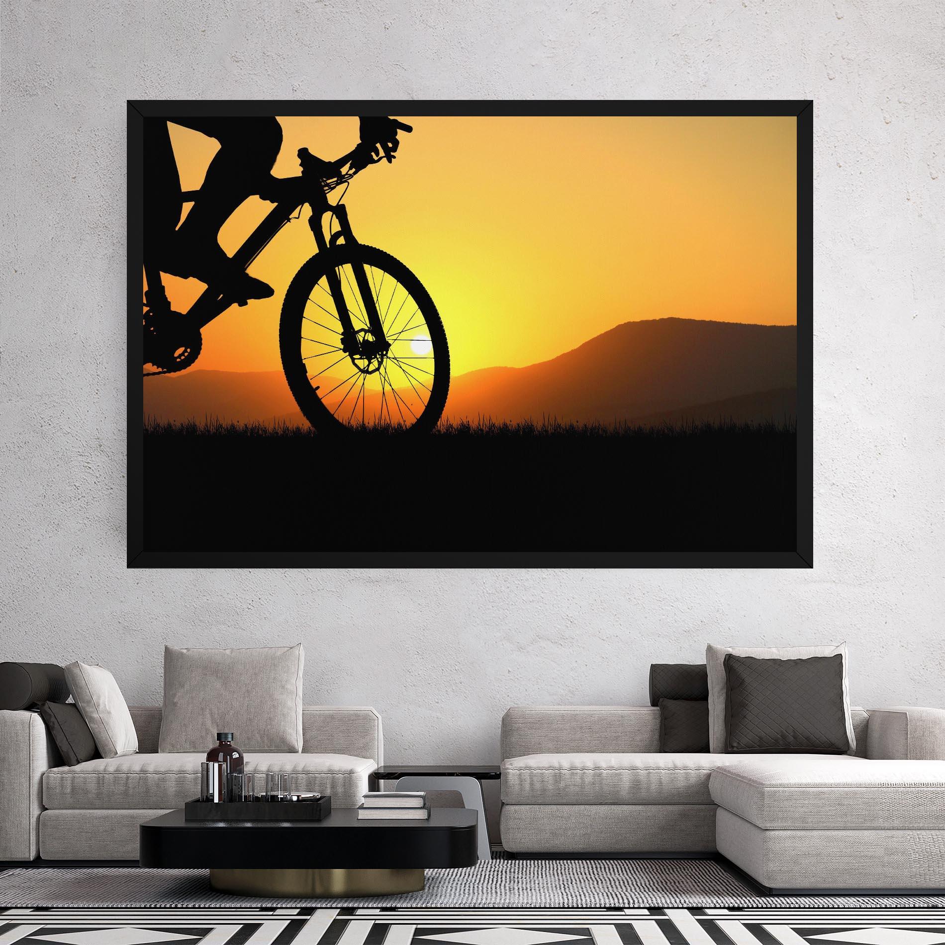 Vászonkép Mtb Silhouette View mockup 2