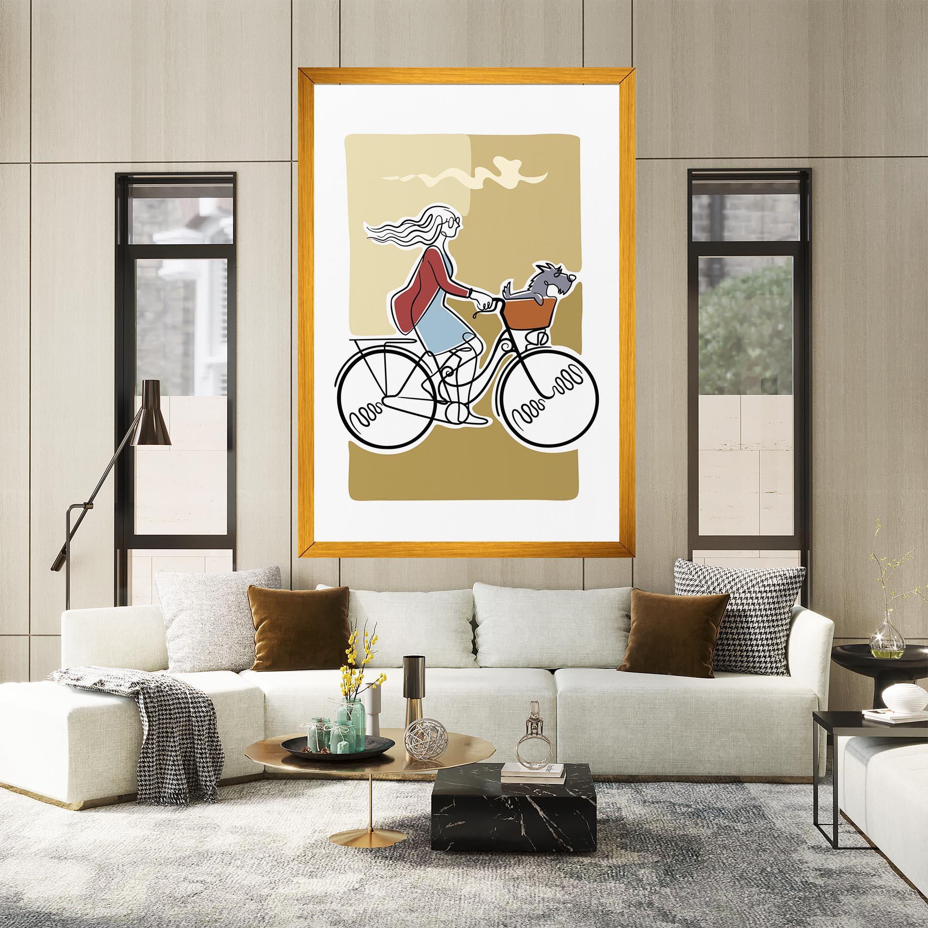 Vászonkép Dog On Bike mockup 2