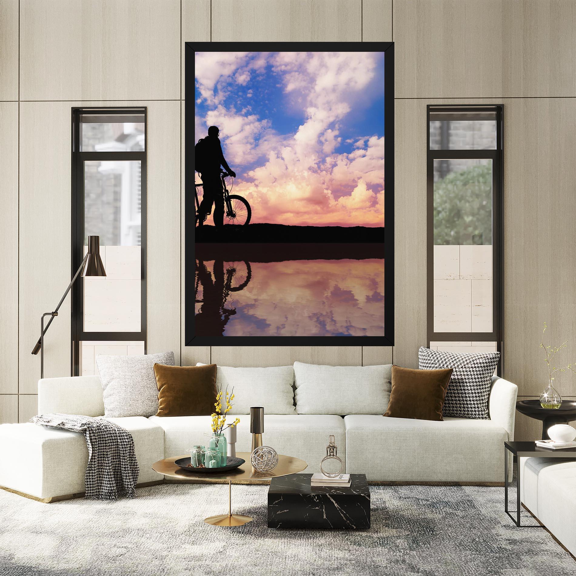 Vászonkép Bike Sunset mockup 2