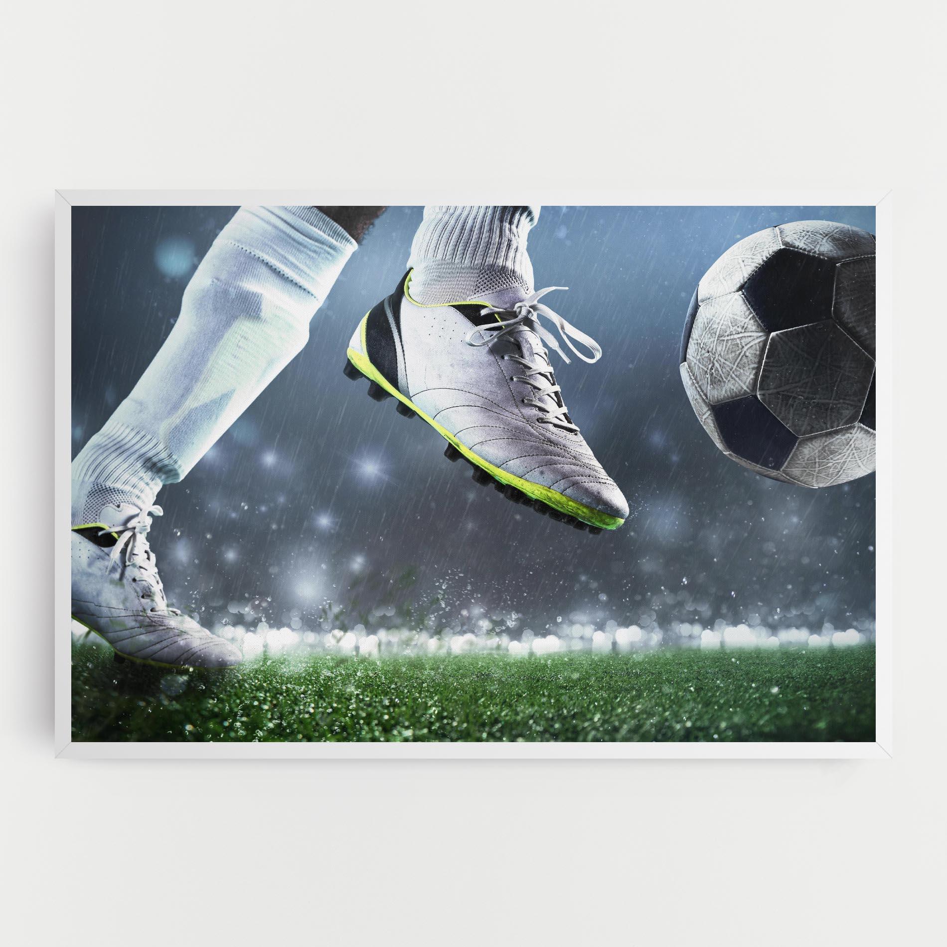 Vászonkép Close Up Football Scene mockup 0