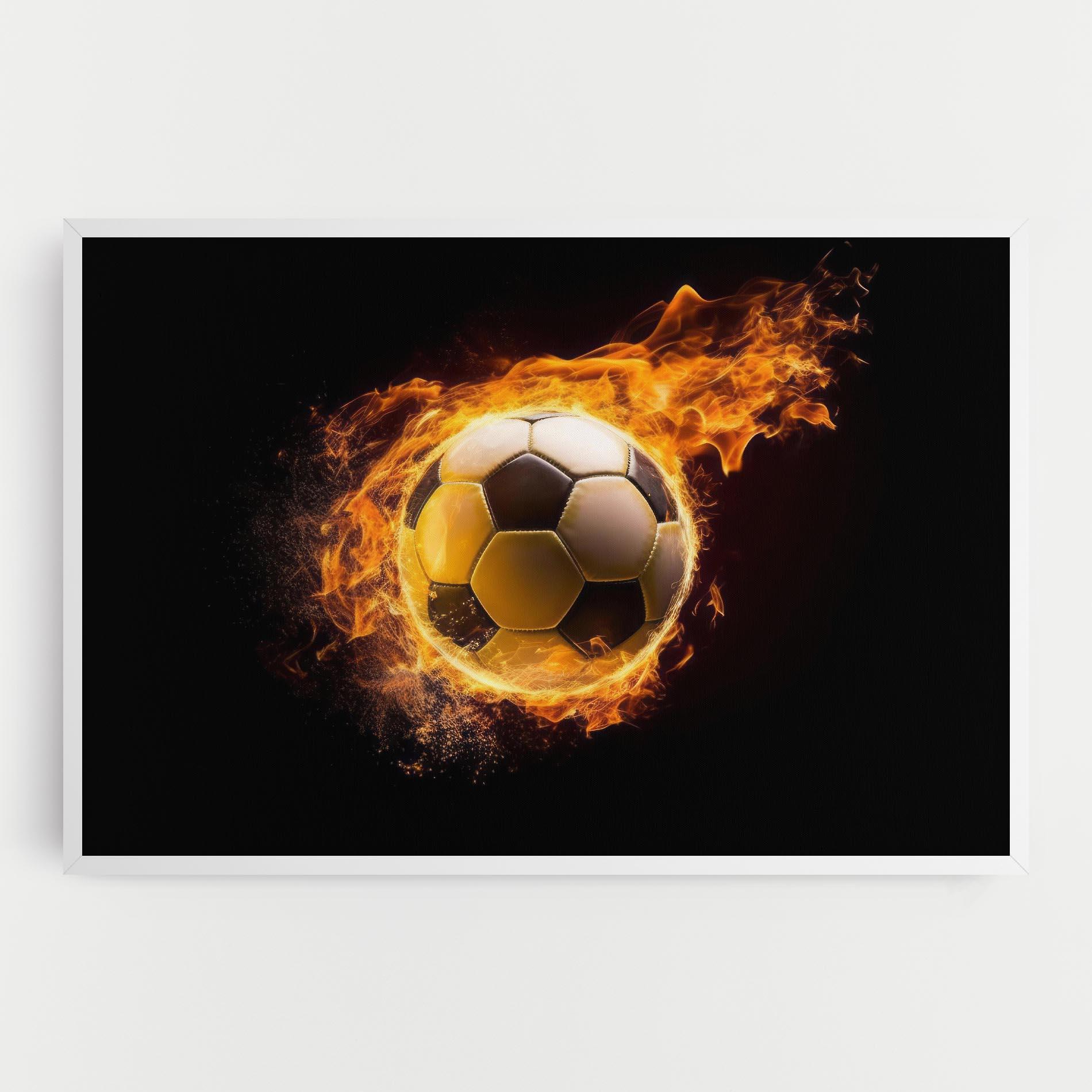 Vászonkép Fire Football mockup 0