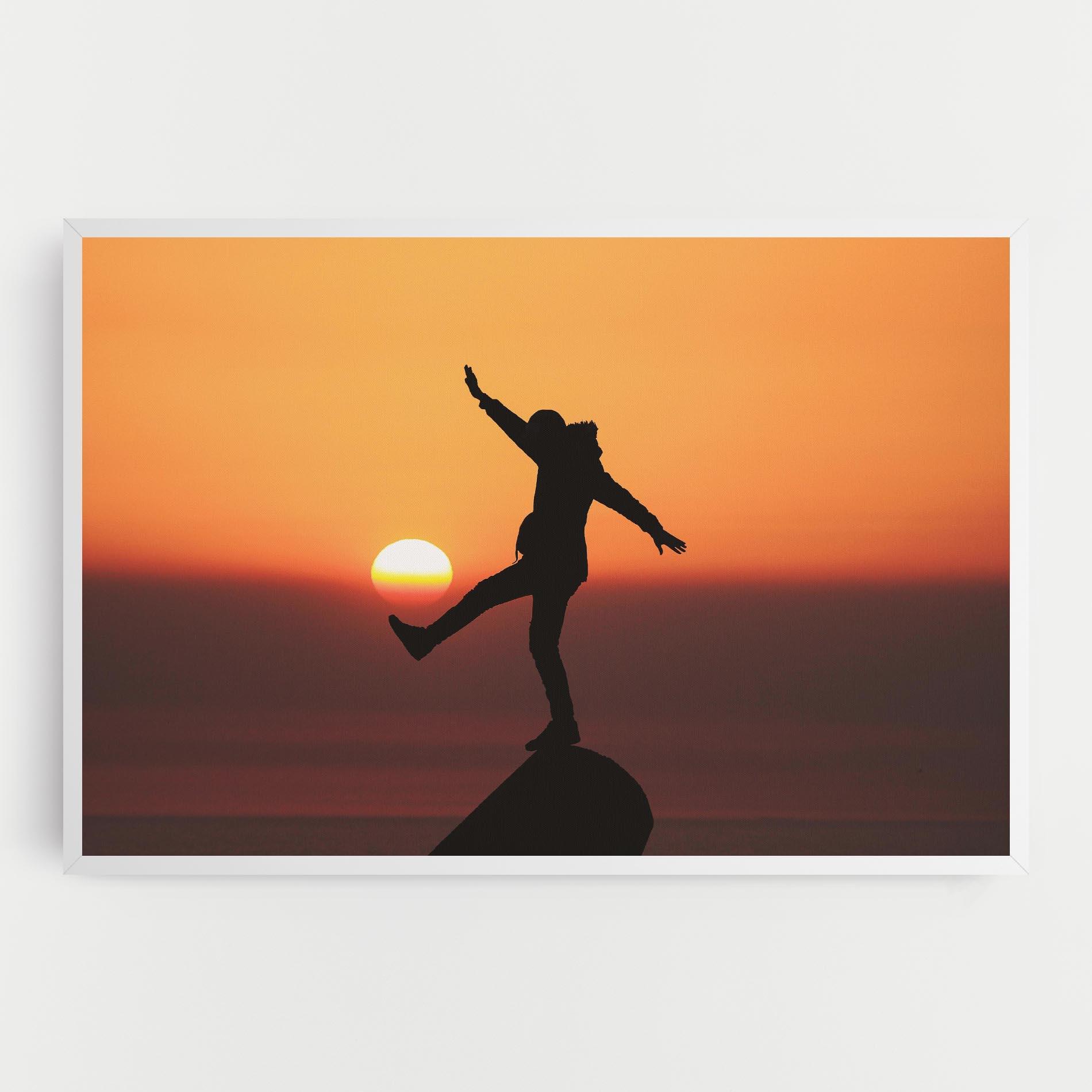 Vászonkép Football With The Sun mockup 0