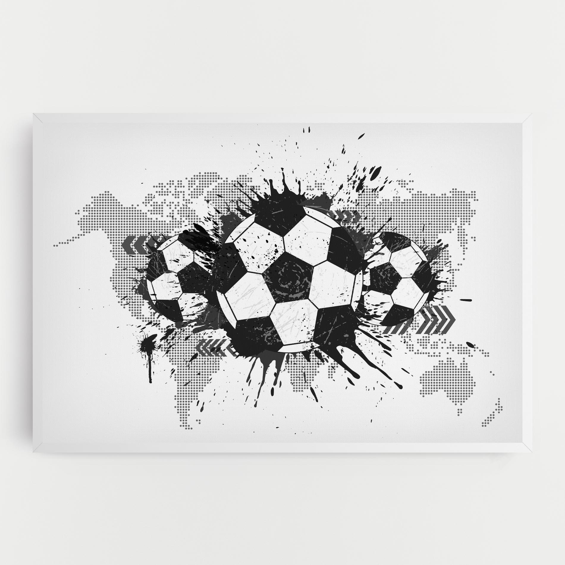 Vászonkép Grey Foodball mockup 0