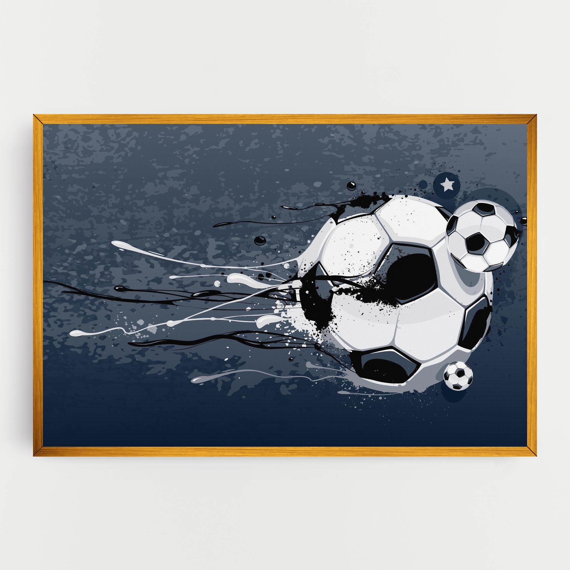 Vászonkép Blue Football mockup 0