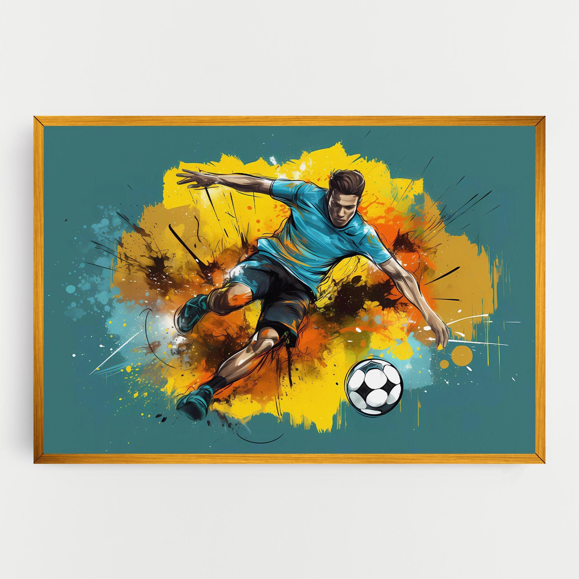 Football Player Painting mockup 0