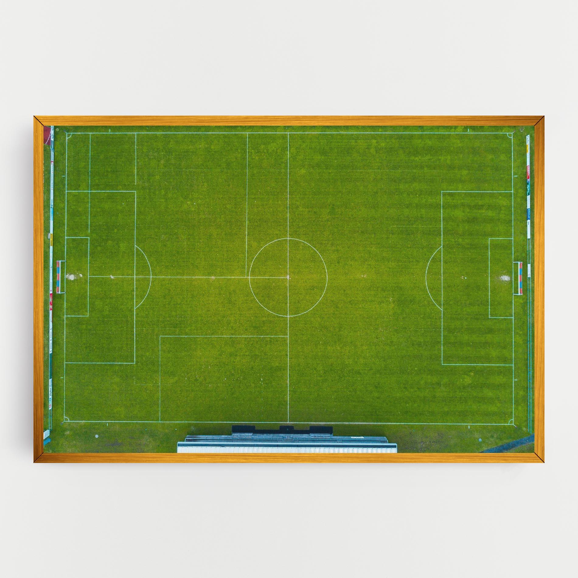 Vászonkép Green Football Field mockup 0