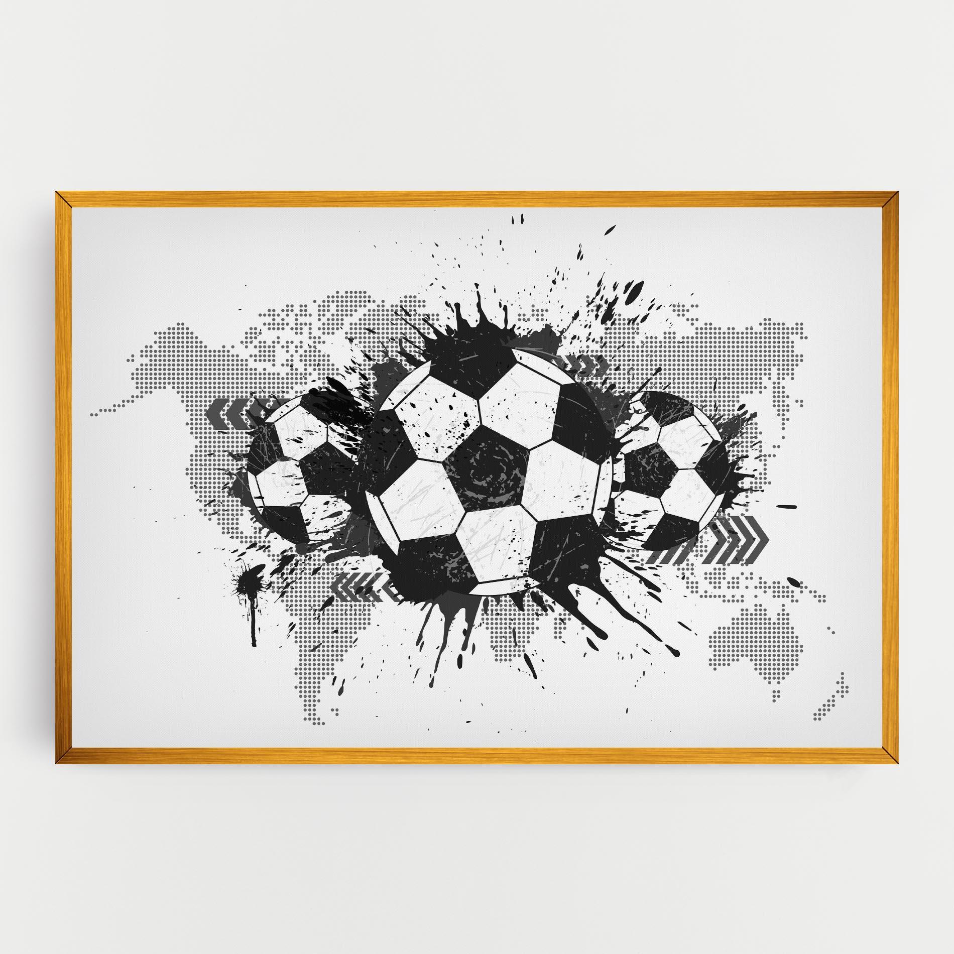 Vászonkép Grey Foodball mockup 0