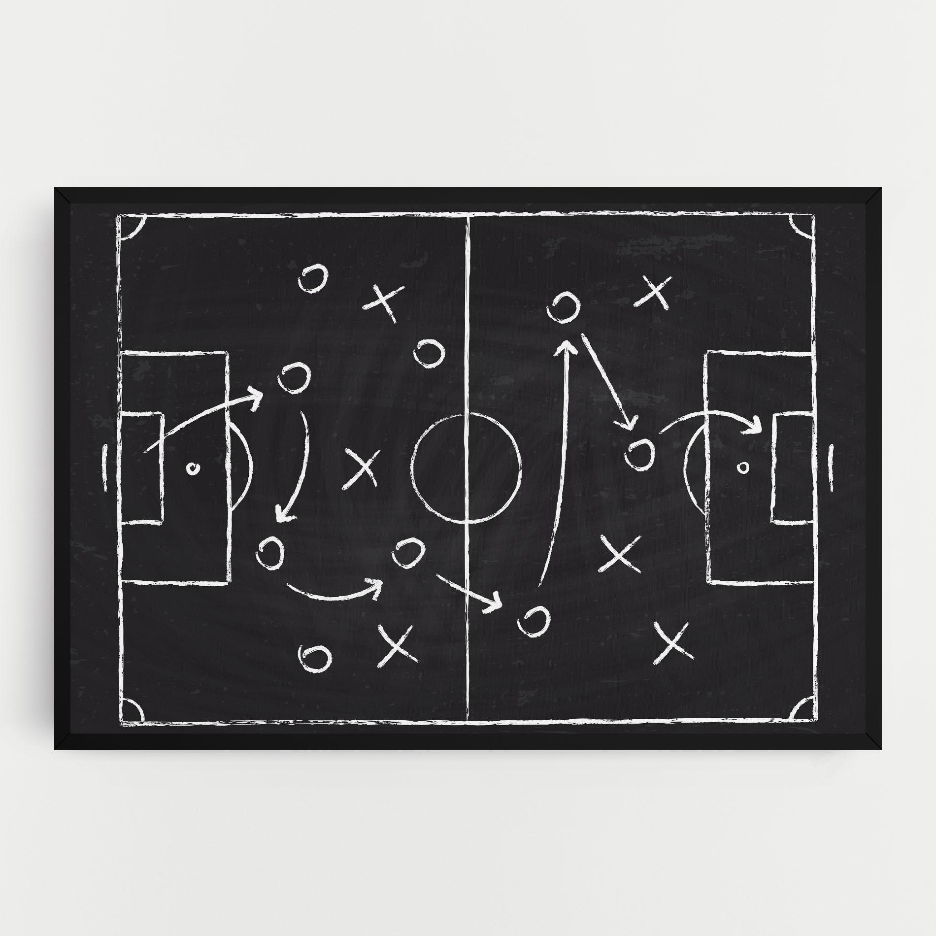 Vászonkép Grey Board Football mockup 0