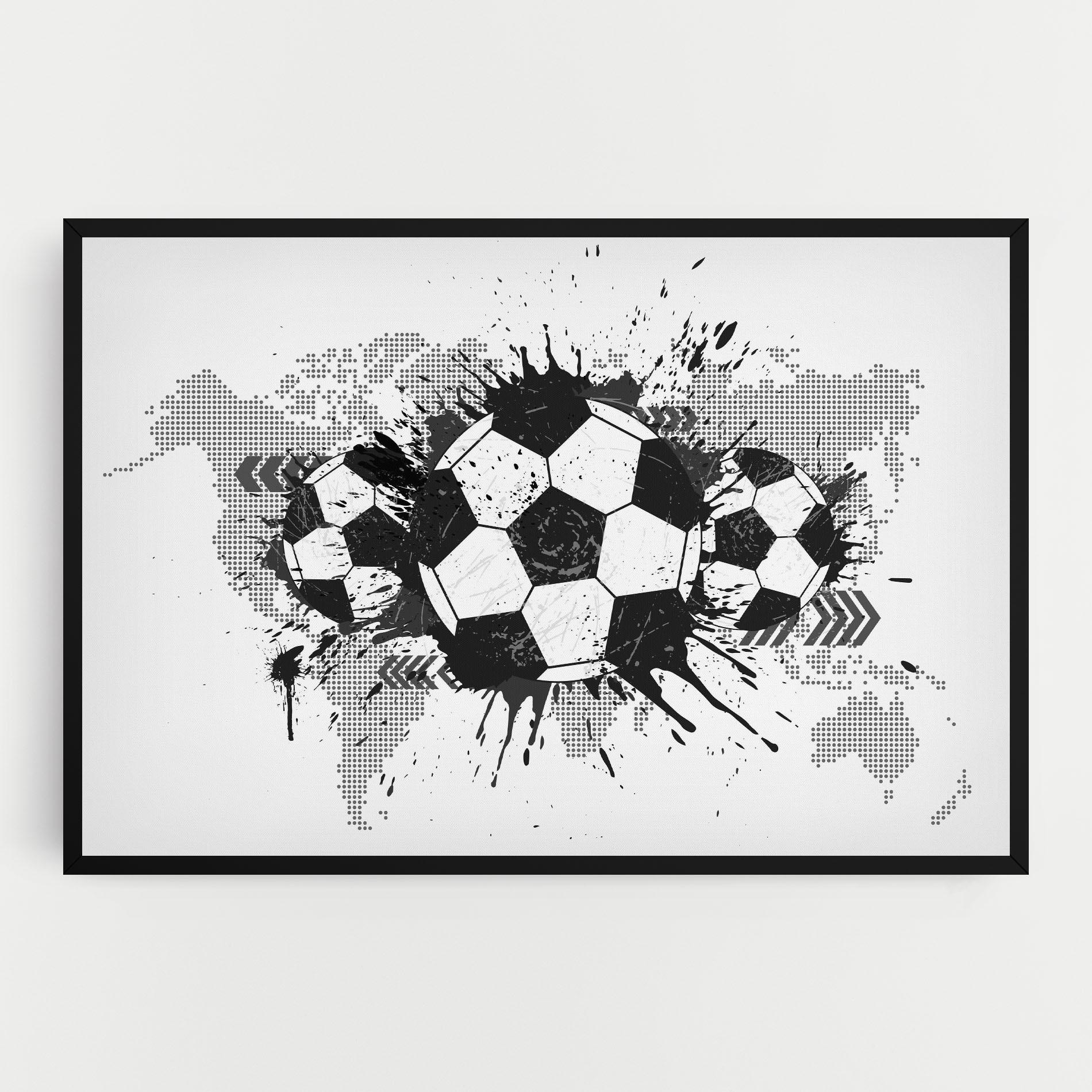 Vászonkép Grey Foodball mockup 0