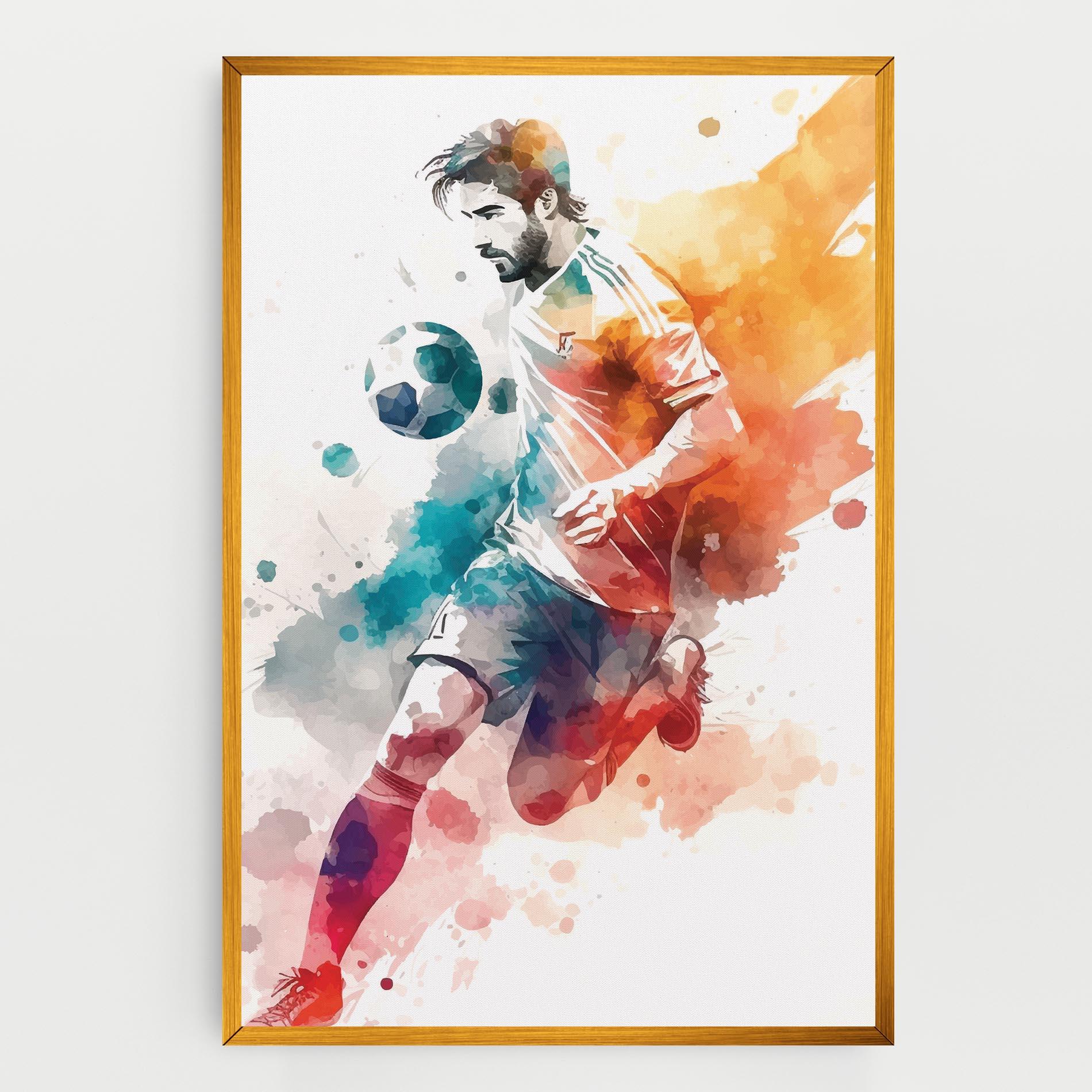 Vászonkép Football Watercolor mockup 0