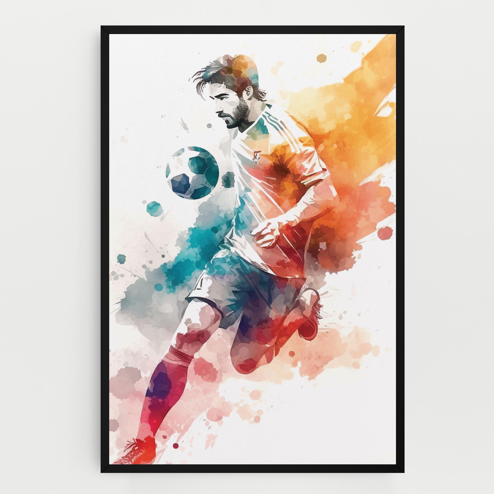 Vászonkép Football Watercolor mockup 0