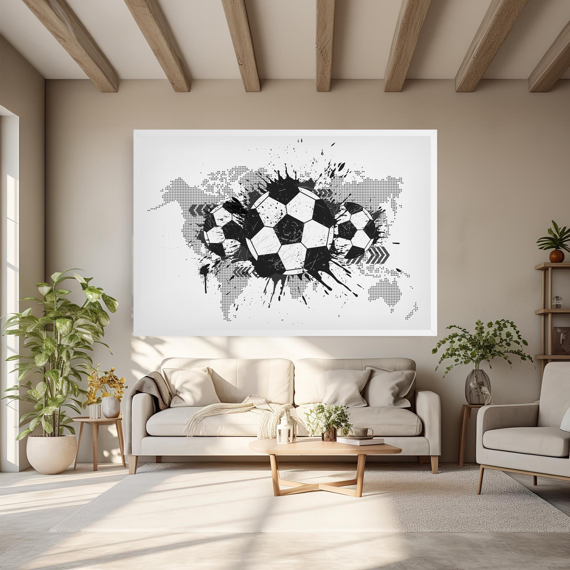 Vászonkép Grey Foodball mockup 6