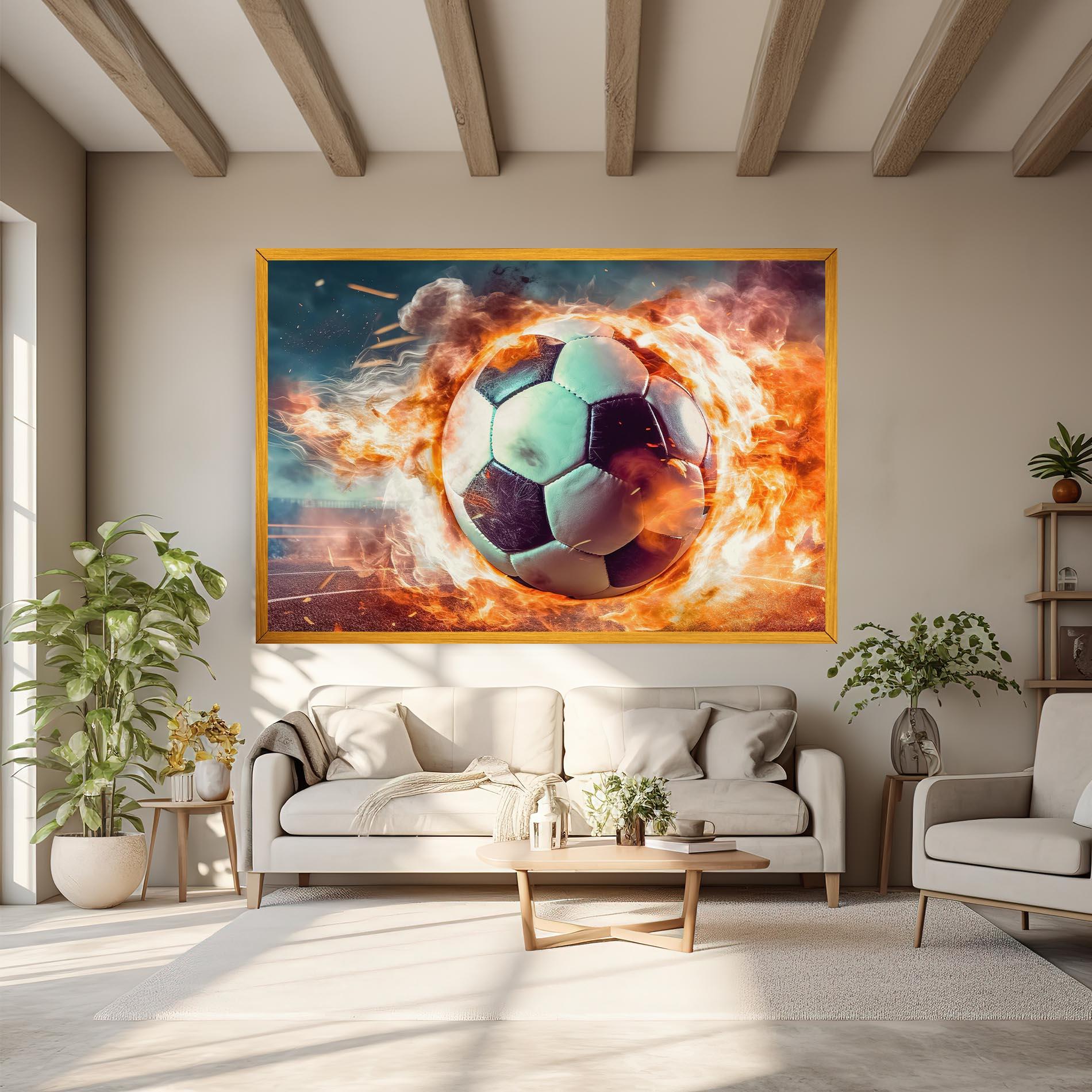 Vászonkép Football Explosion mockup 6