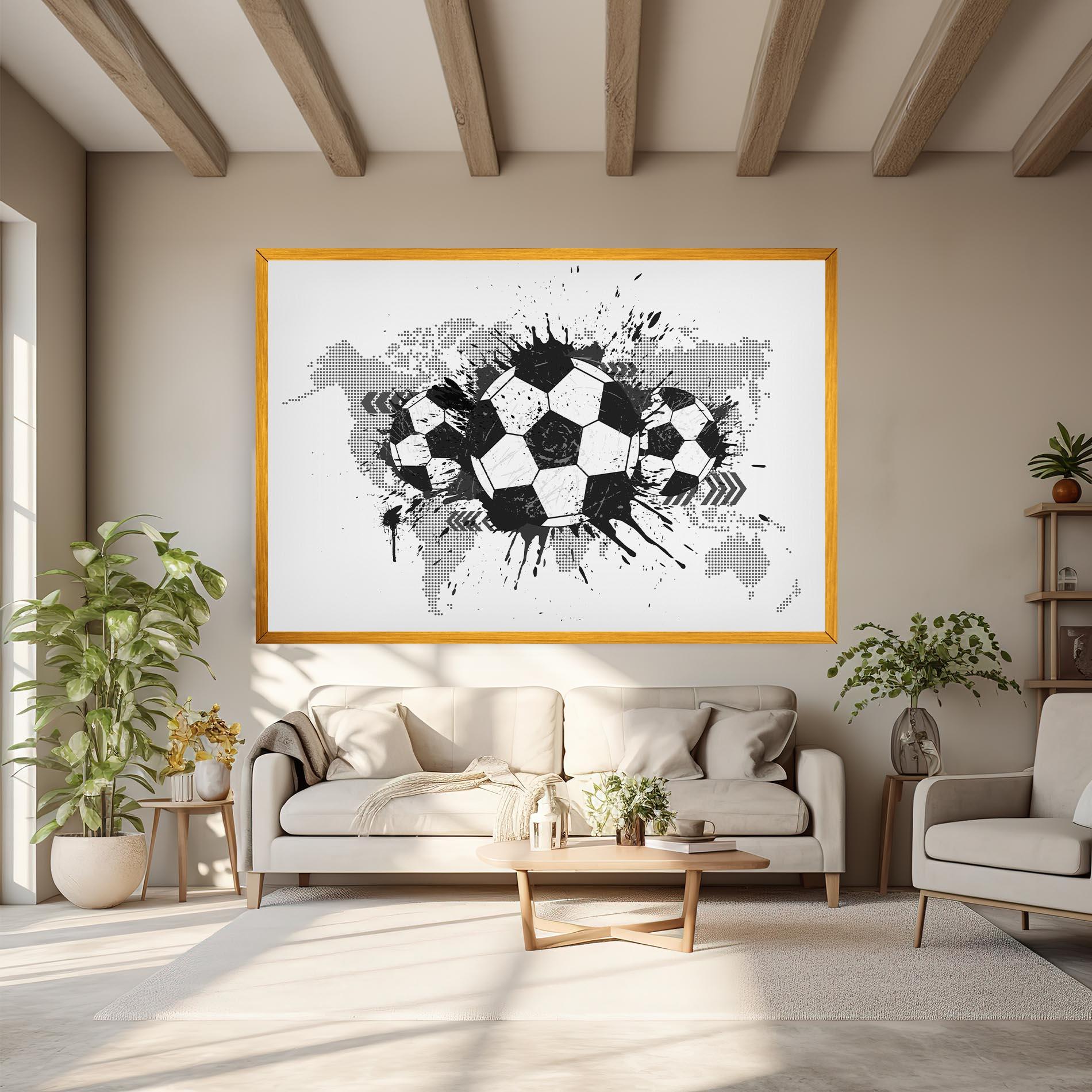 Vászonkép Grey Foodball mockup 6