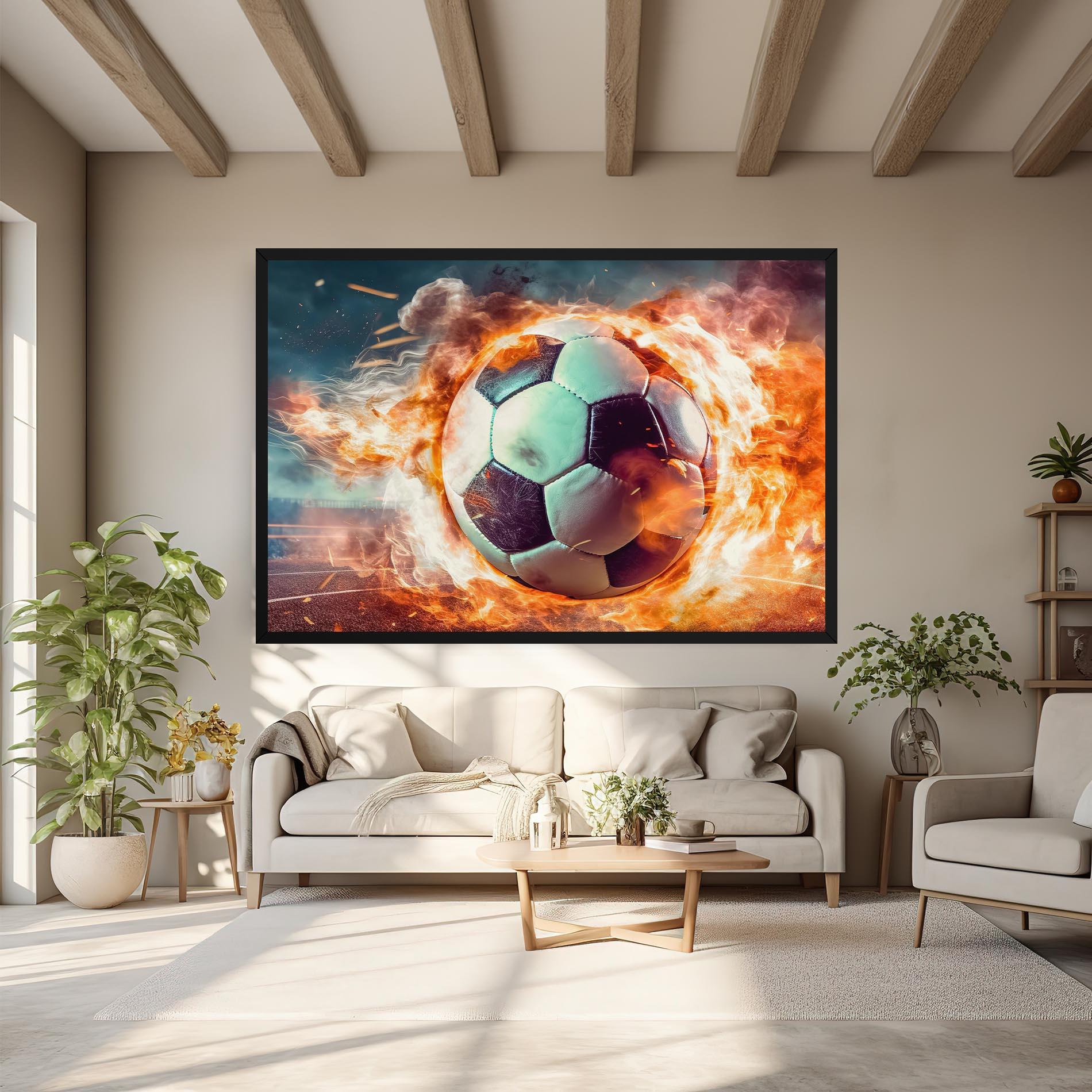 Vászonkép Football Explosion mockup 6
