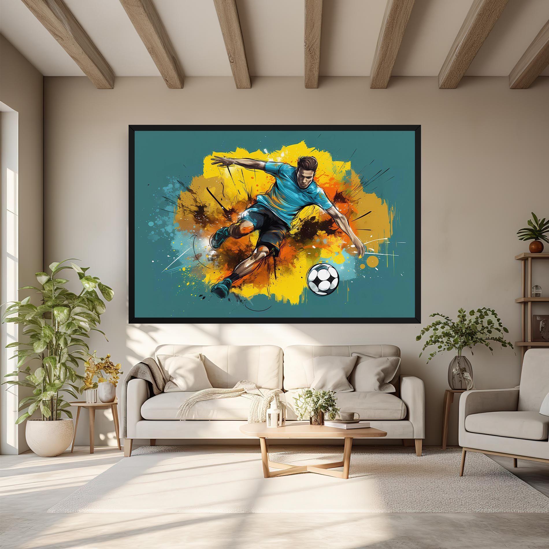 Football Player Painting mockup 6