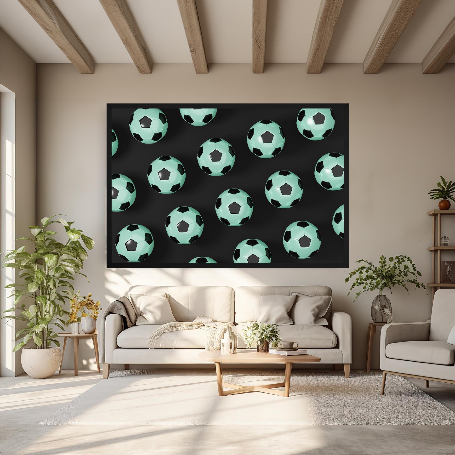 Vászonkép Green Light Football mockup 6