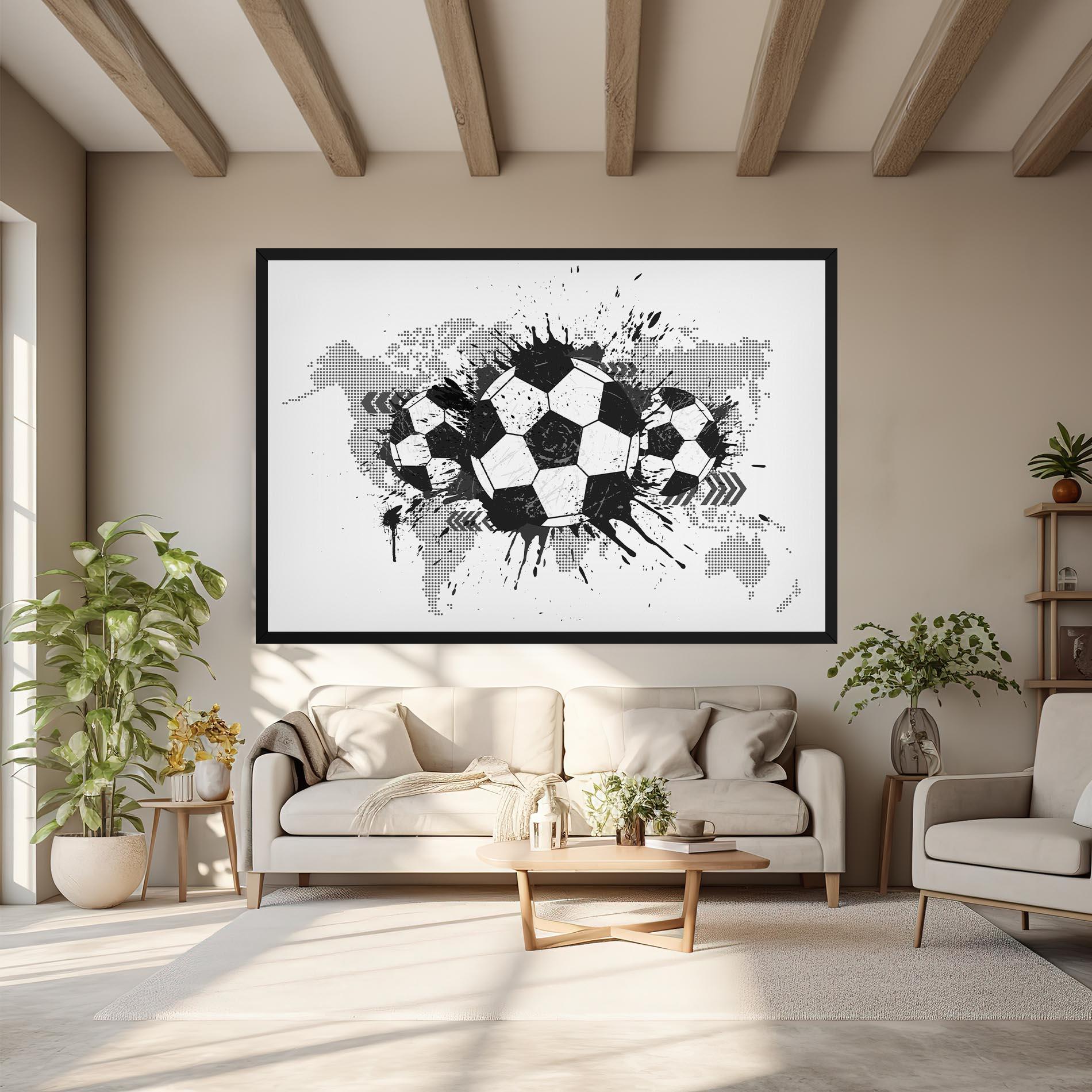 Vászonkép Grey Foodball mockup 6