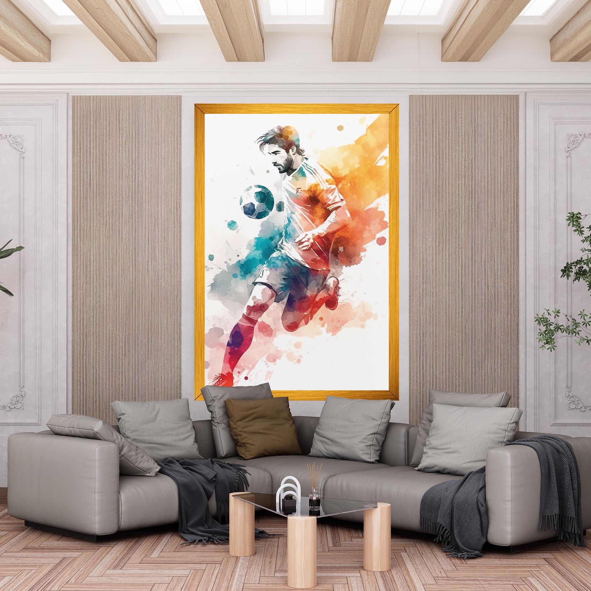 Vászonkép Football Watercolor mockup 6