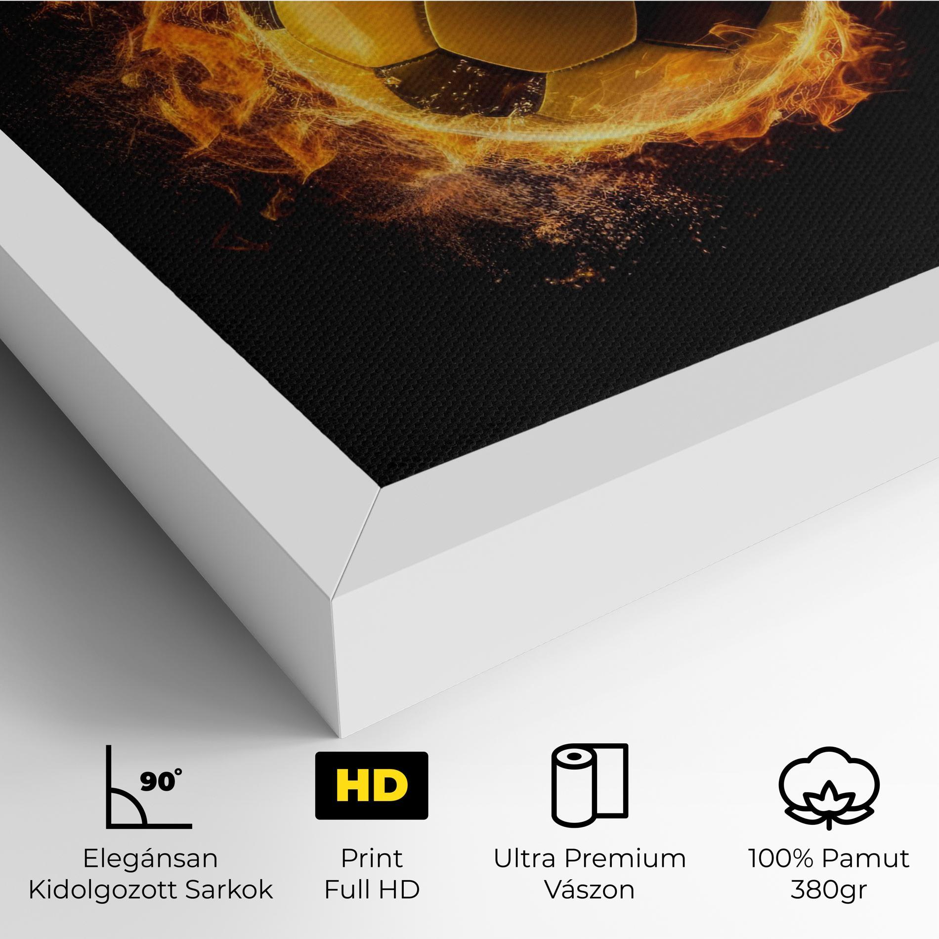 Vászonkép Fire Football mockup 4