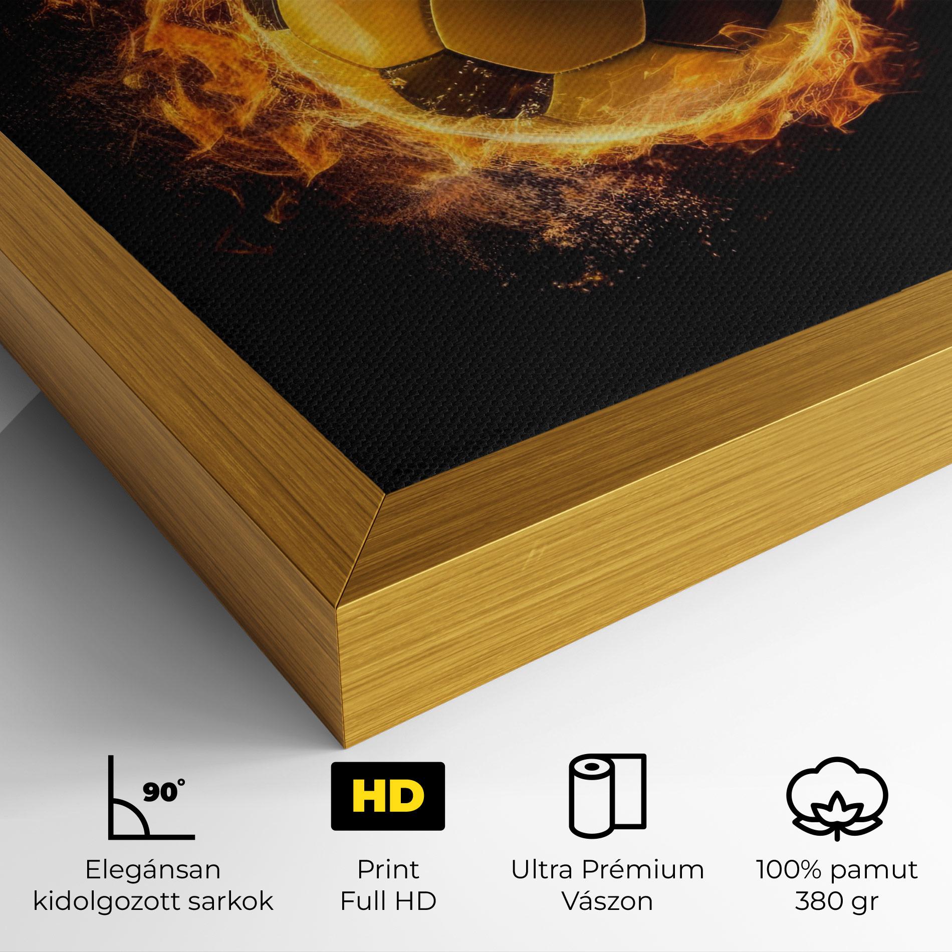 Vászonkép Fire Football mockup 4