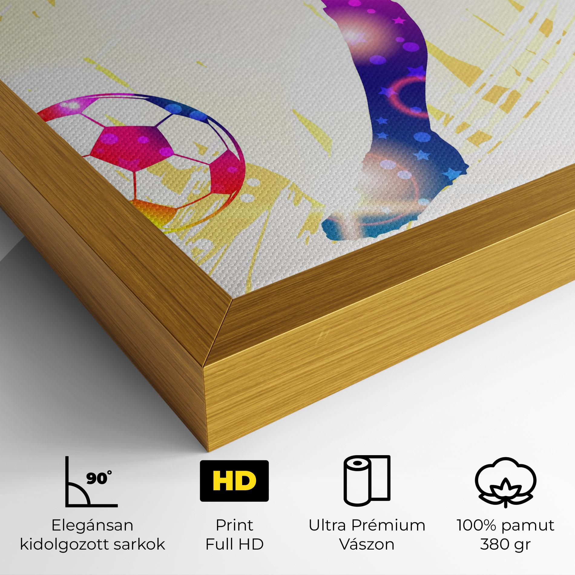 Vászonkép Football Gold Art mockup 4
