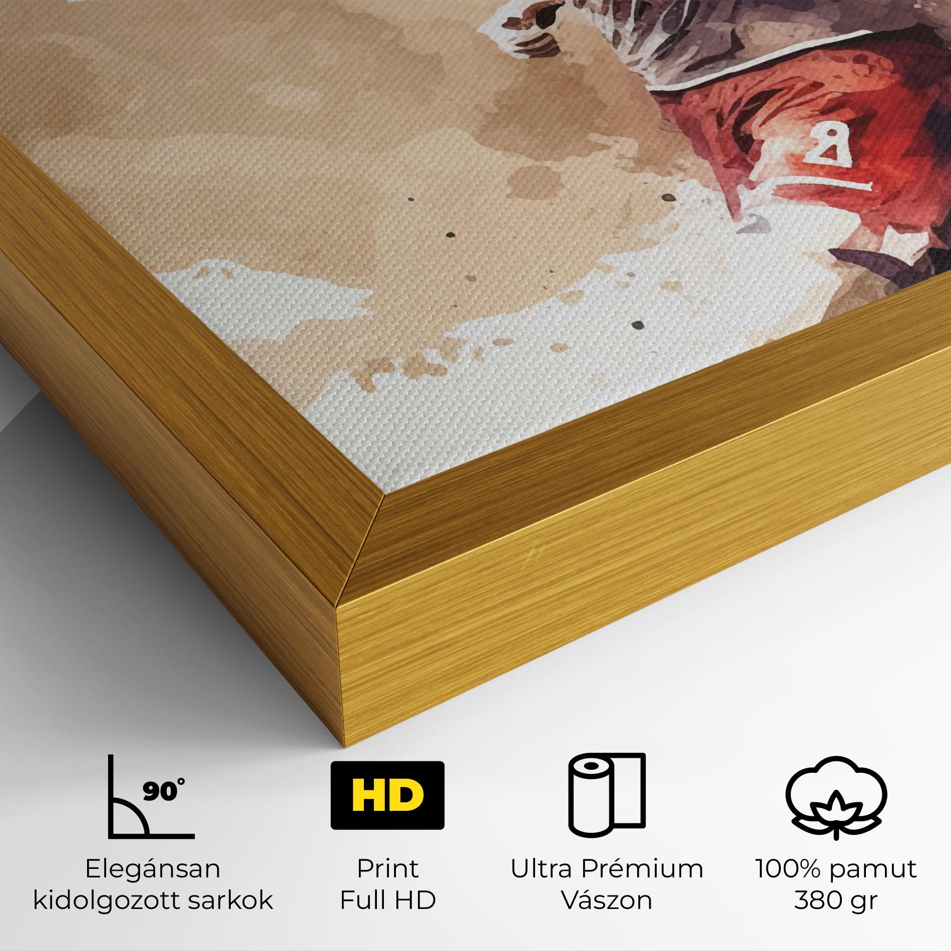 Vászonkép Football Red Cream mockup 4