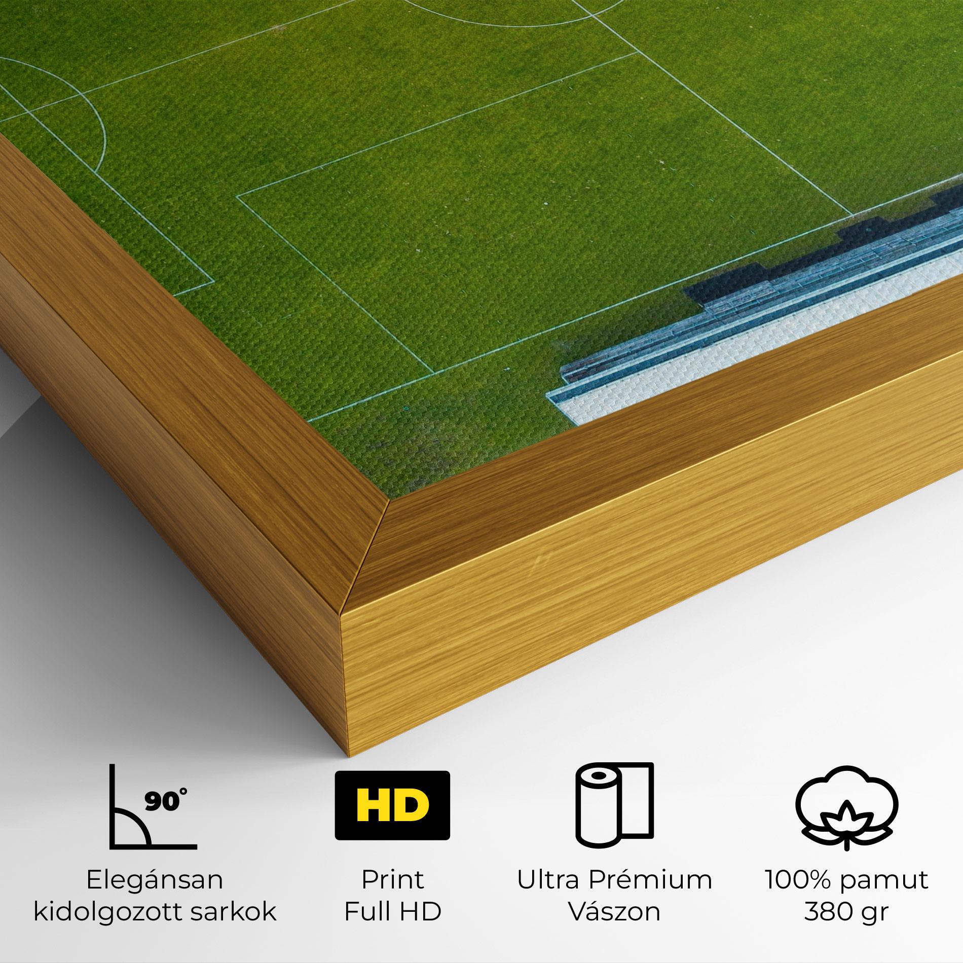 Vászonkép Green Football Field mockup 4