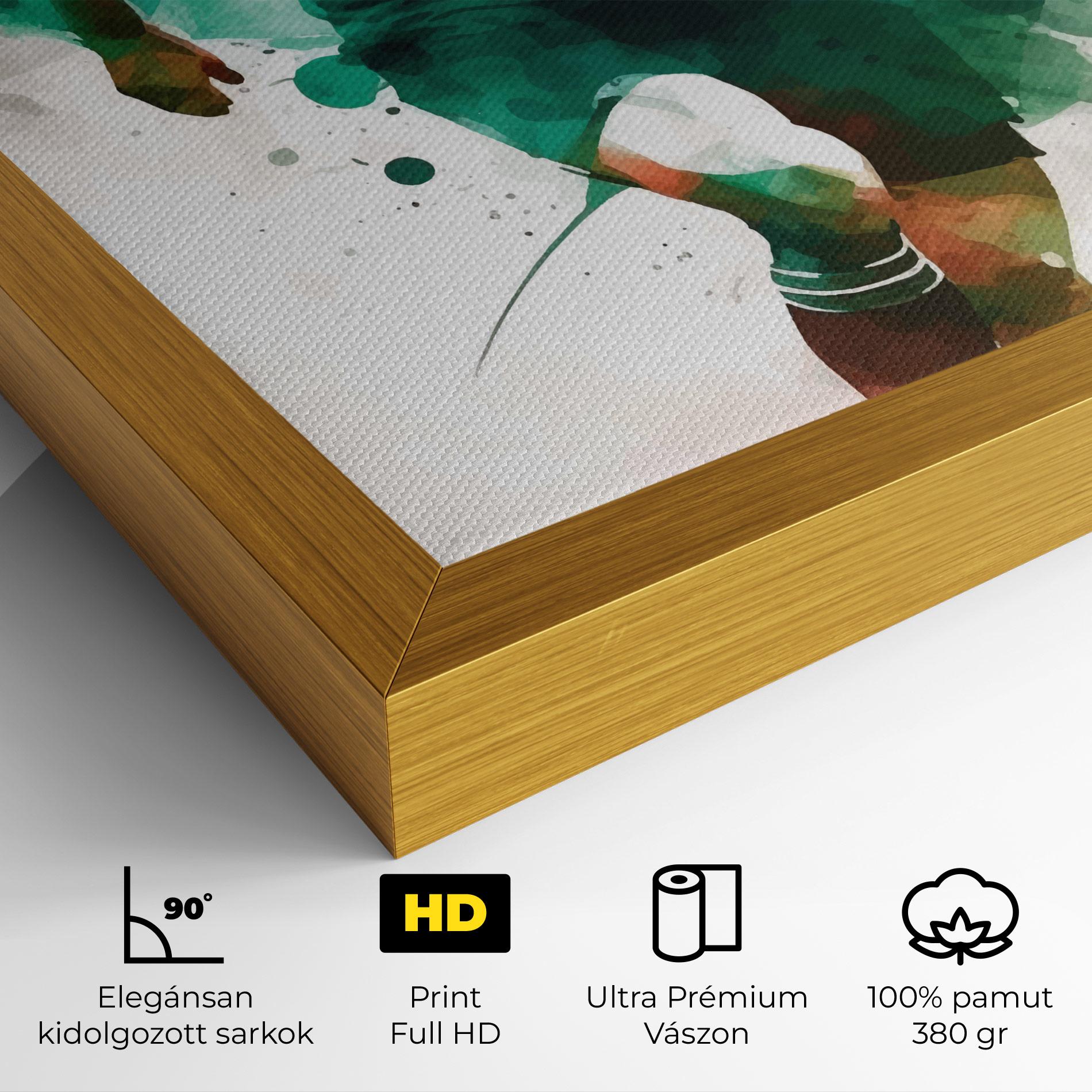 Vászonkép Green Football mockup 4