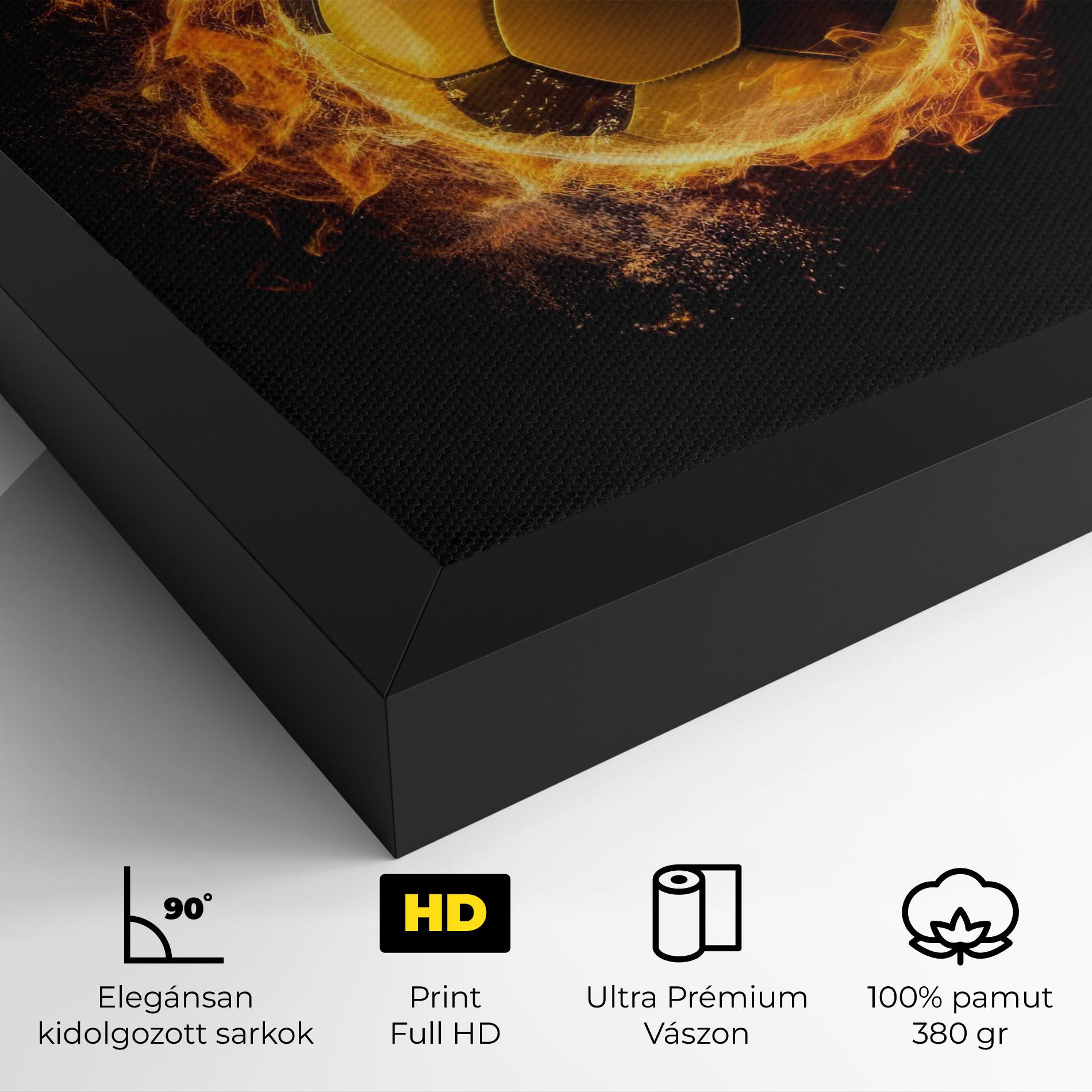 Vászonkép Fire Football mockup 4