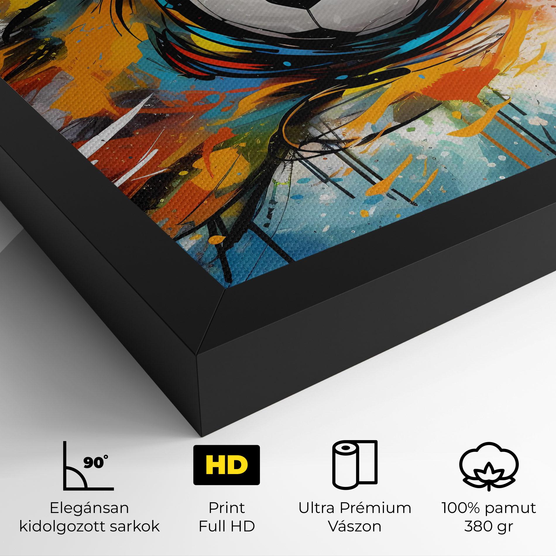 Vászonkép Football Flight Graffiti mockup 4