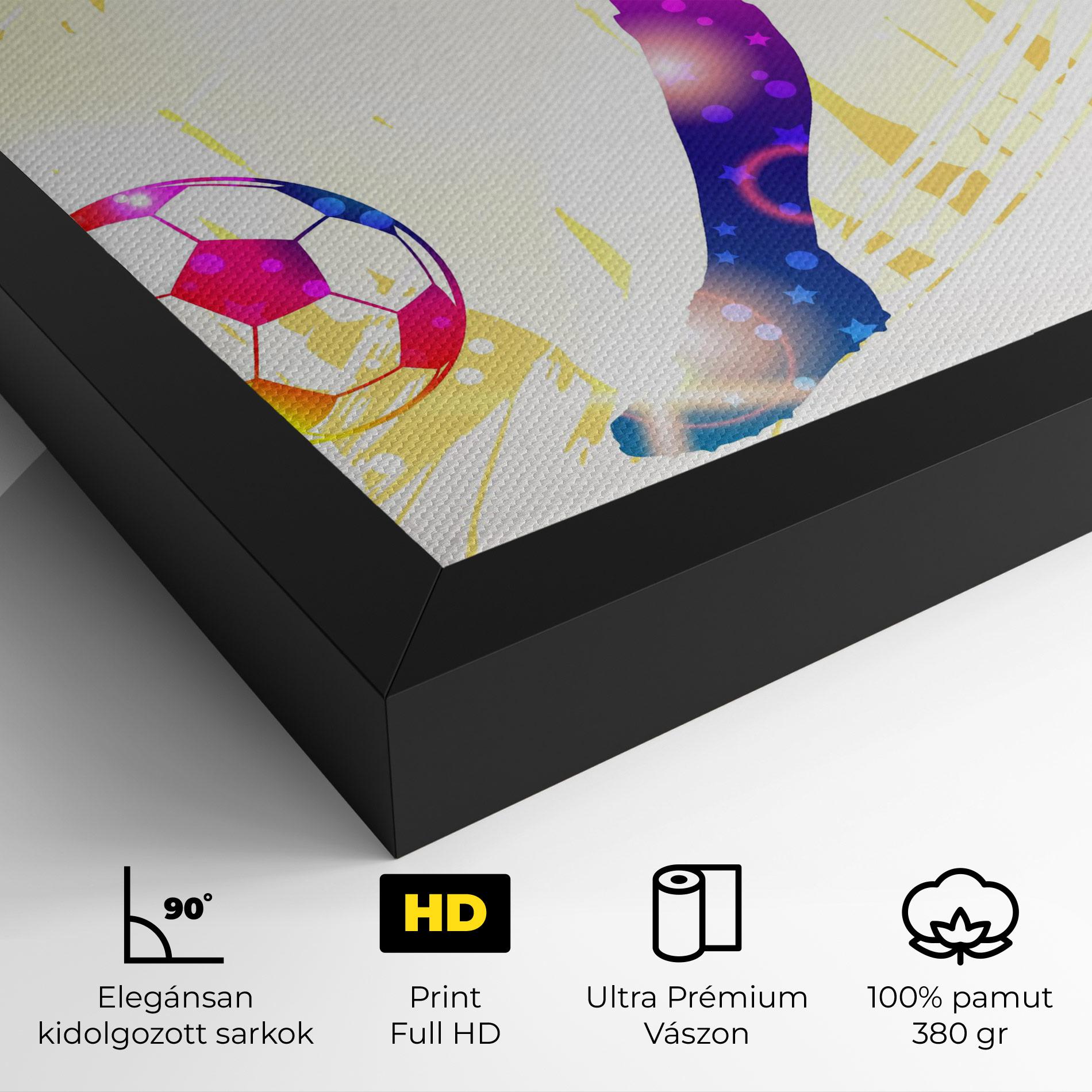 Vászonkép Football Gold Art mockup 4