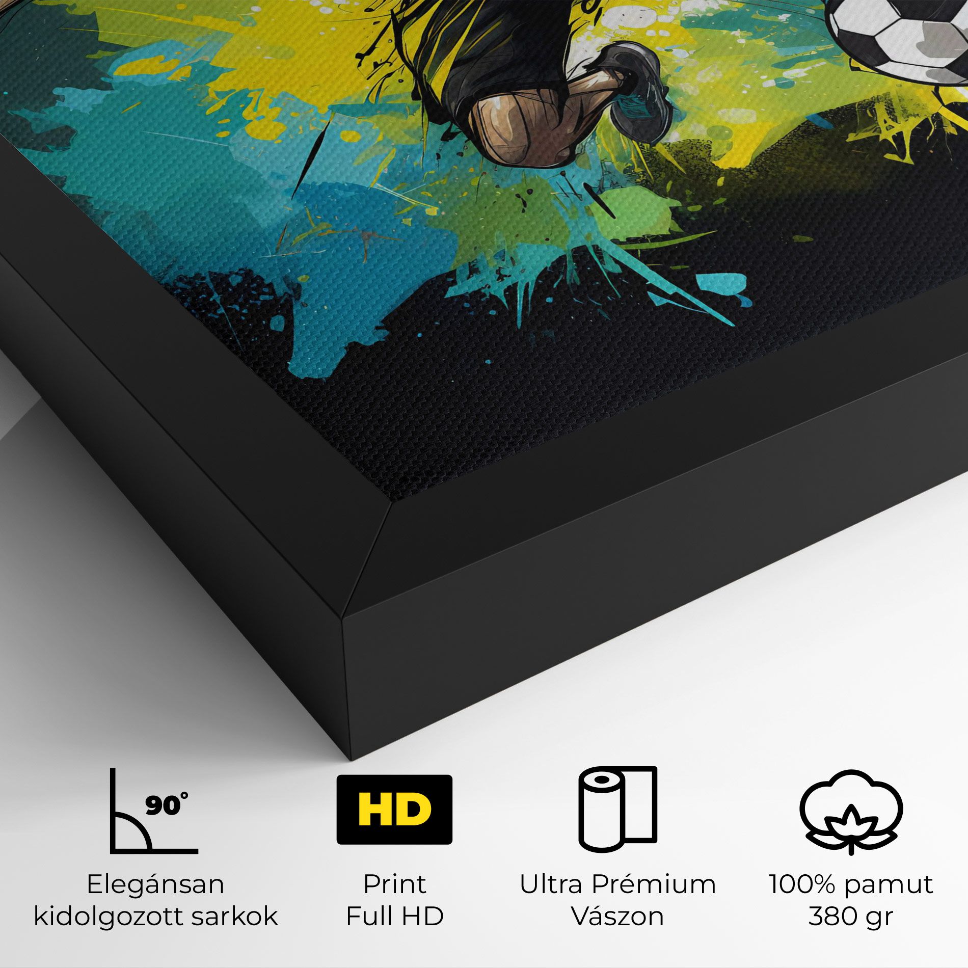 Green Paint Football Player mockup 4