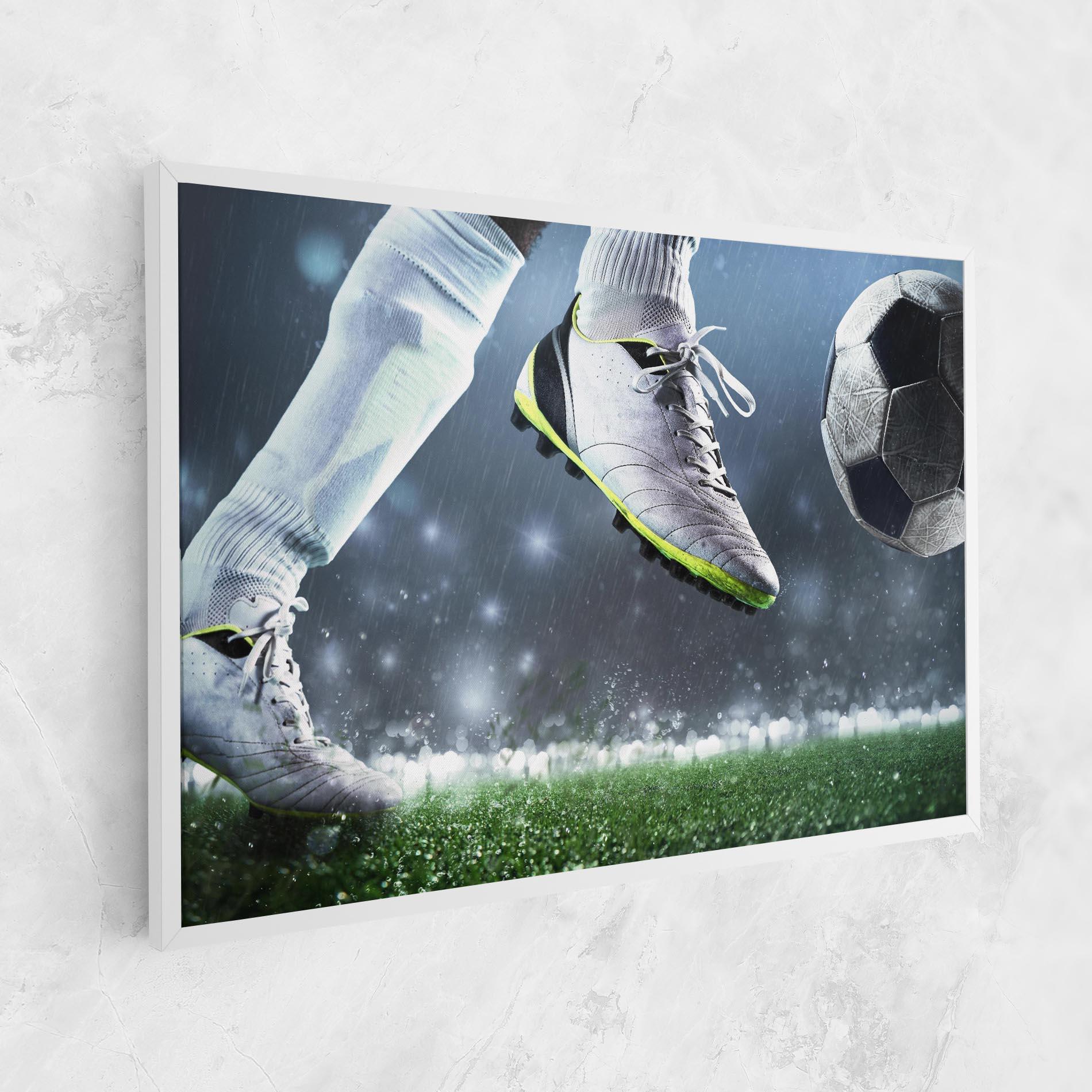 Vászonkép Close Up Football Scene mockup 1
