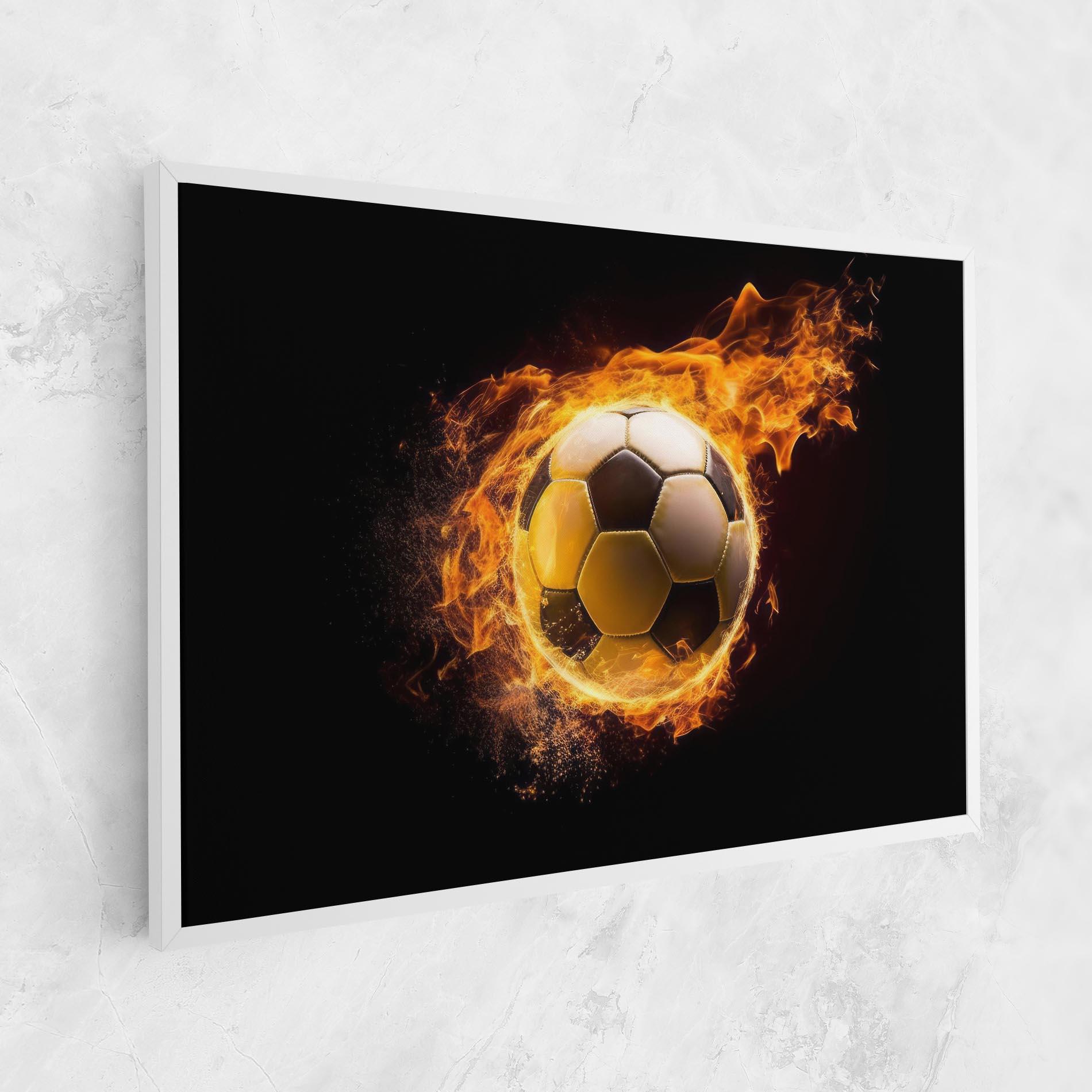 Vászonkép Fire Football mockup 1