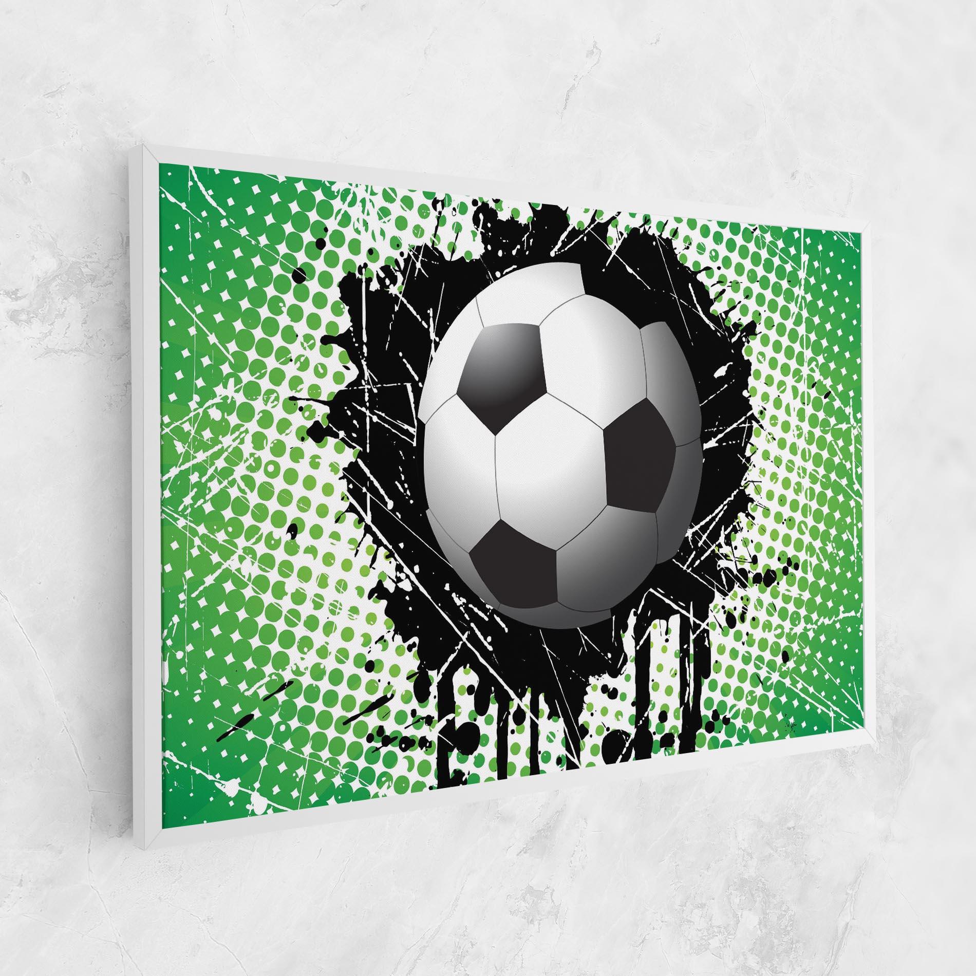 Vászonkép Green Black Football mockup 1