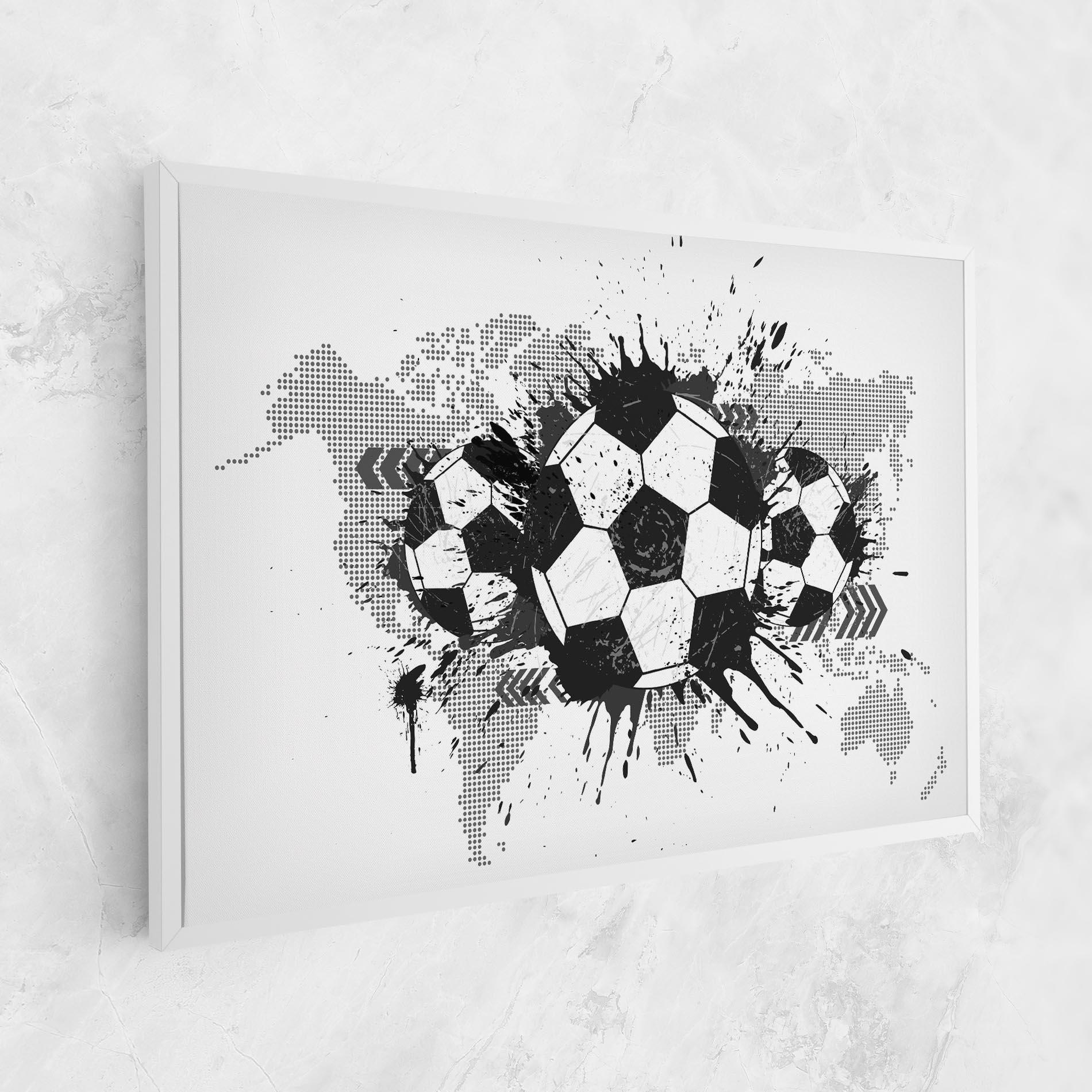 Vászonkép Grey Foodball mockup 1